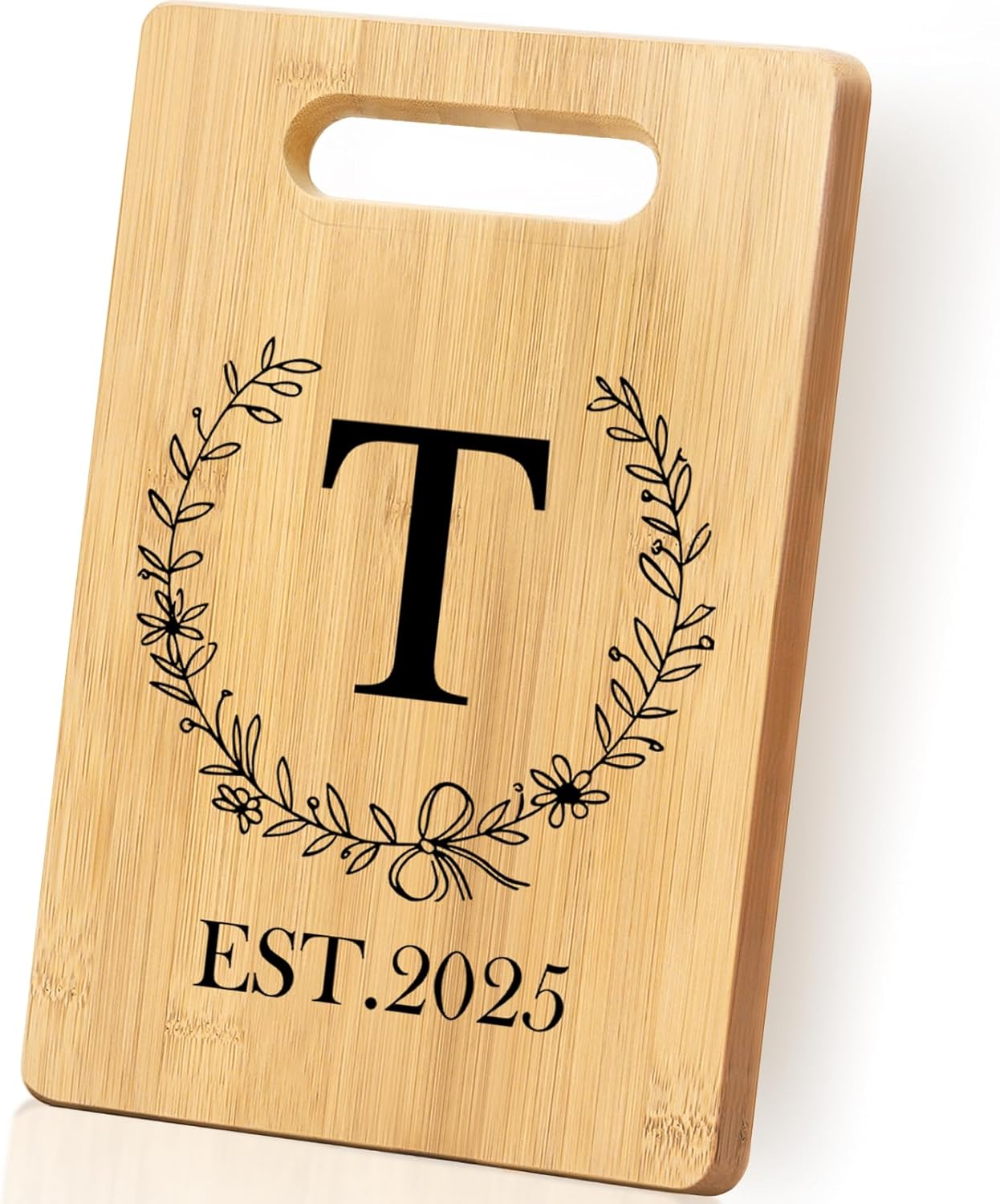 Personalized Cutting Board, Monogrammed Wedding Gift for Couple Newlywed 2025, Initial Birthday Gifts for Women, Gift for Bridal Shower Wedding Shower Engagement Anniversary Housewarming(Letter-T)