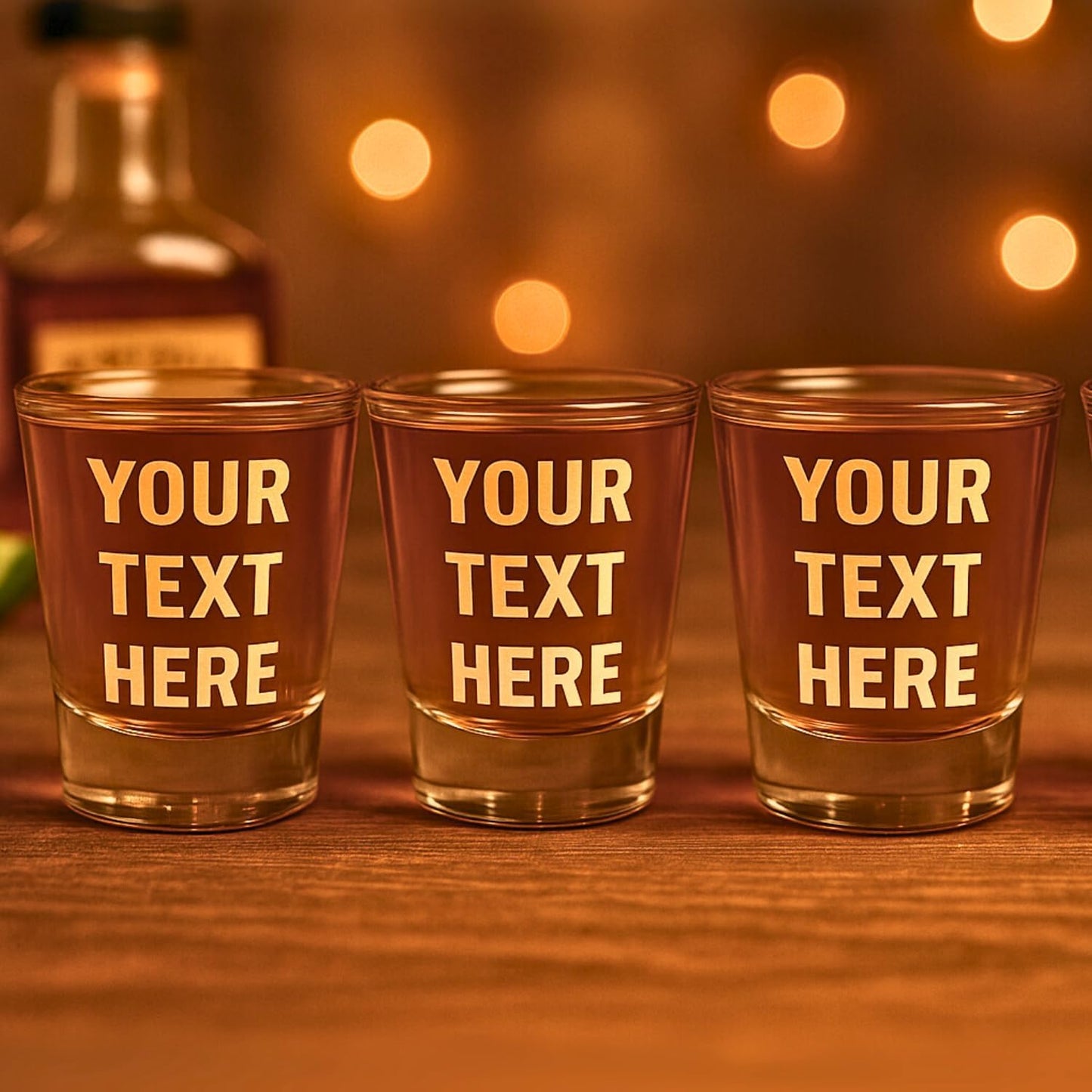 Gifts Inscribed Personalized Shot Glasses Set of 3 – Custom Text Drinking Glasses – Engraved Shot Glass Gift for Men, Wedding, Anniversary, Birthday, Engagement