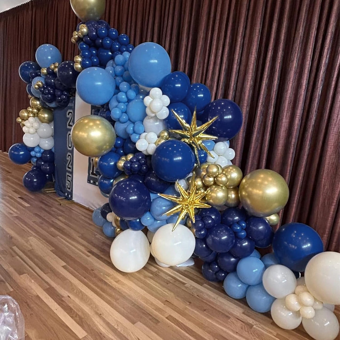 Navy Blue Balloons, 150 pcs Different Sizes Pack of 18 Inch 12 Inch 10 Inch 5 Inch Pearl Dark Blue Balloons for Balloon Garland Balloon Arch as Birthday Party Wedding Decorations