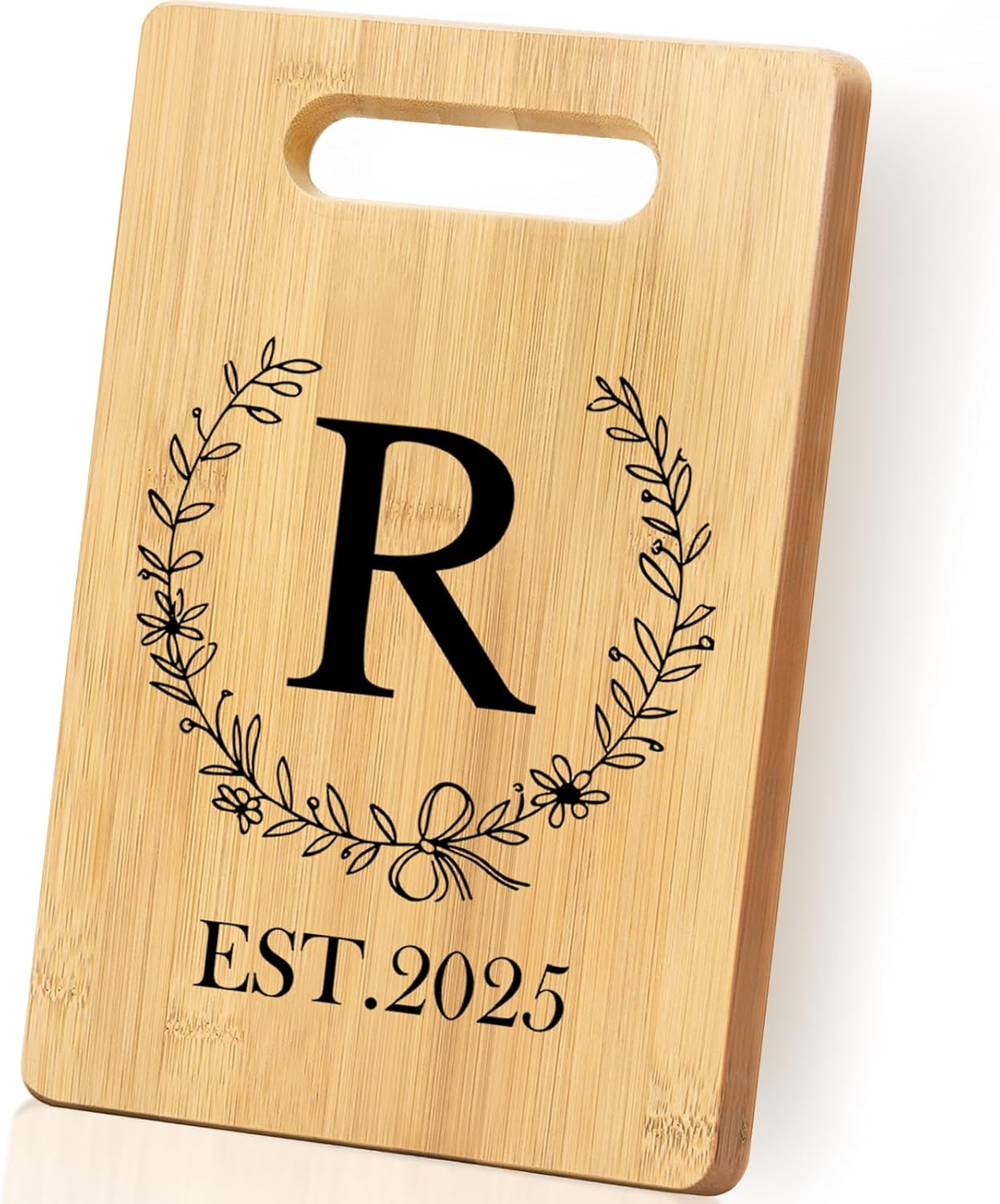Personalized Cutting Board, Monogrammed Wedding Gift for Couple Newlywed 2025, Initial Birthday Gifts for Women, Gift for Bridal Shower Wedding Shower Engagement Anniversary Housewarming(Letter-R)