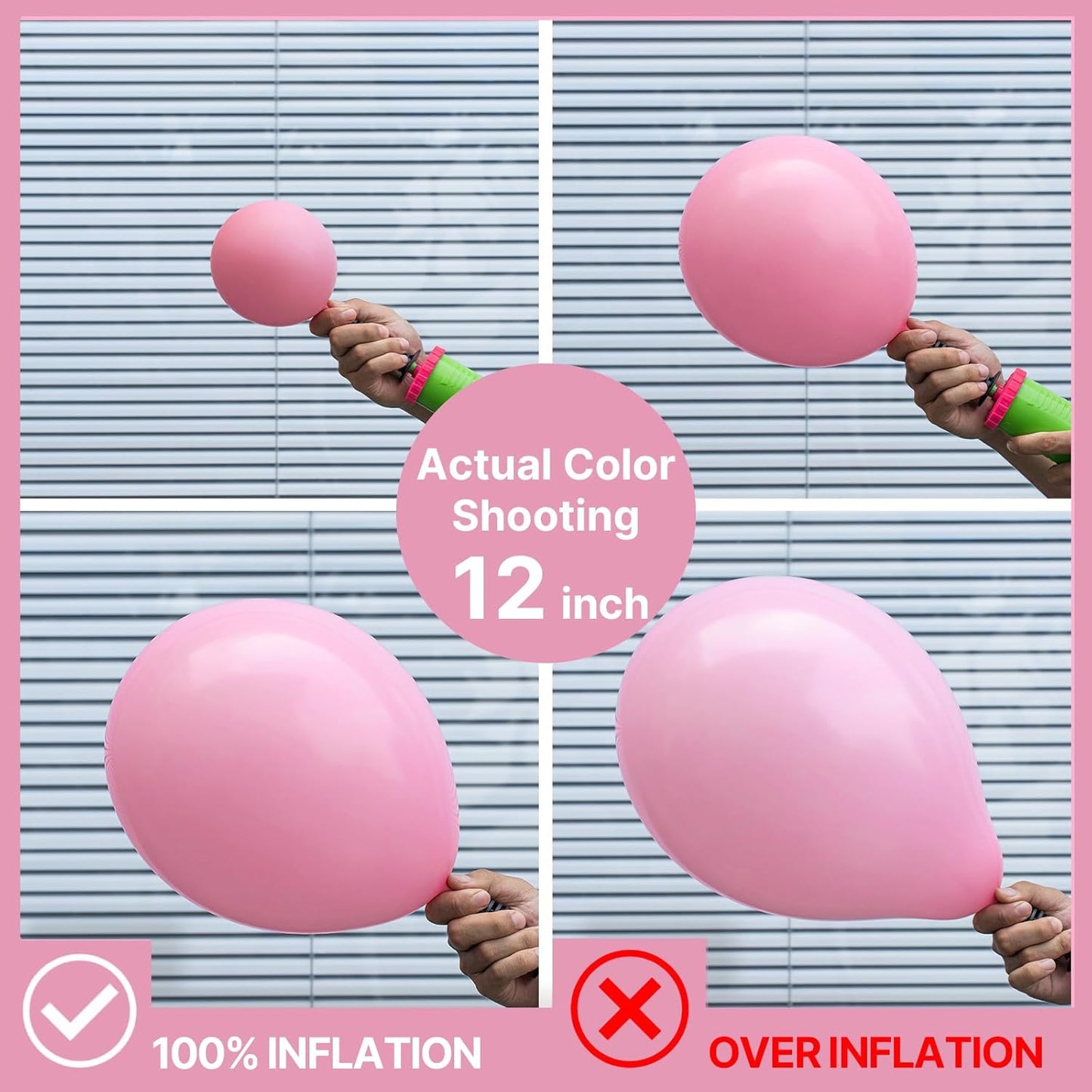 PartyWoo Cherry Pink Balloons 50 pcs 12 Inch Light Baby Pale Pink Latex Balloons for Baby Shower Gender Reveal Valentine's Day Engagement Wedding Princess Birthday Party Decorations Pink-Q09