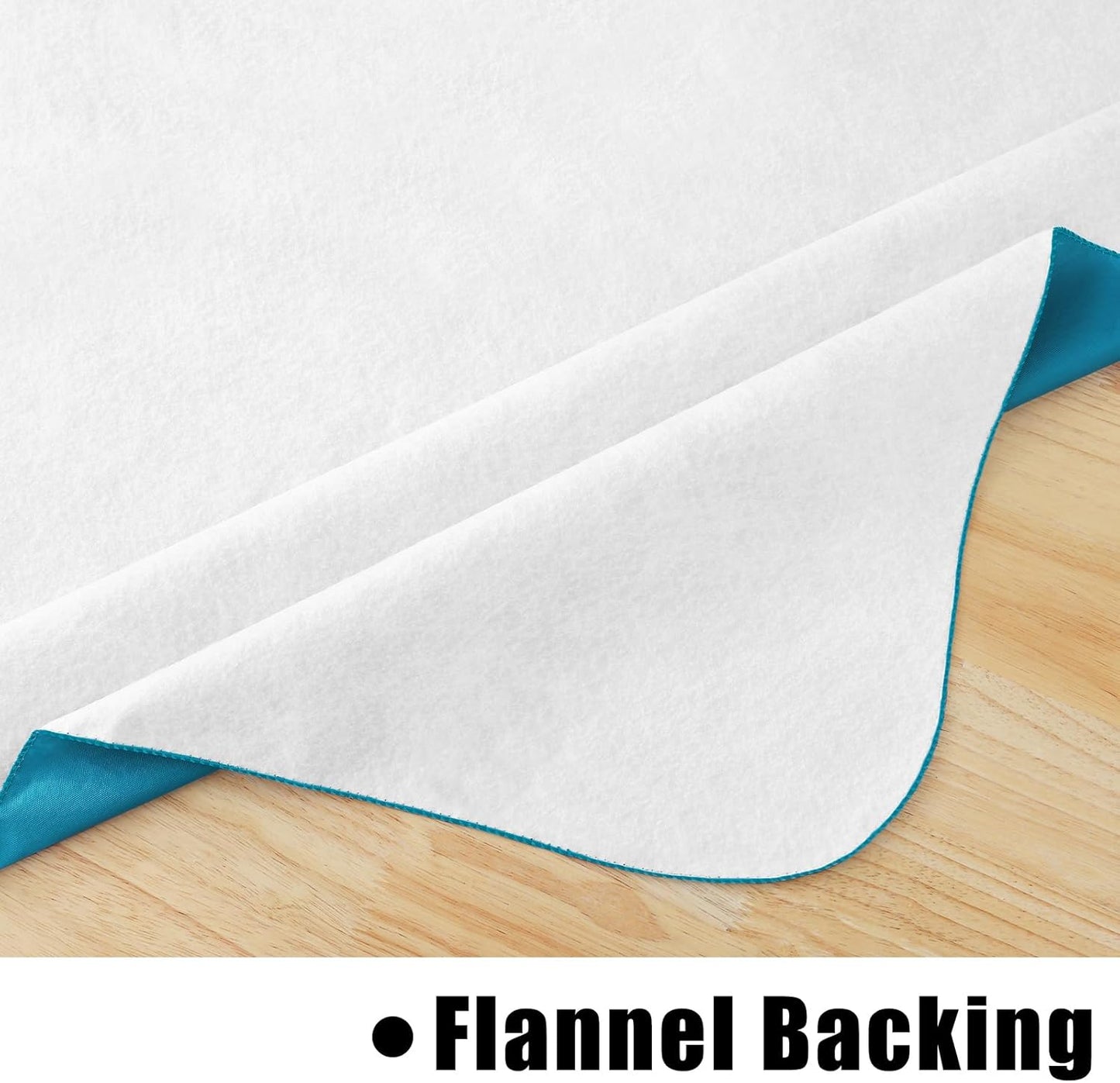homing Square Vinyl Tablecloth, Waterproof Spillproof Plastic Flannel Backed Table Cloth, Wipe Clean Table Cover for Dining, Buffet Parties and Camping (Turquoise, 54" x 54")