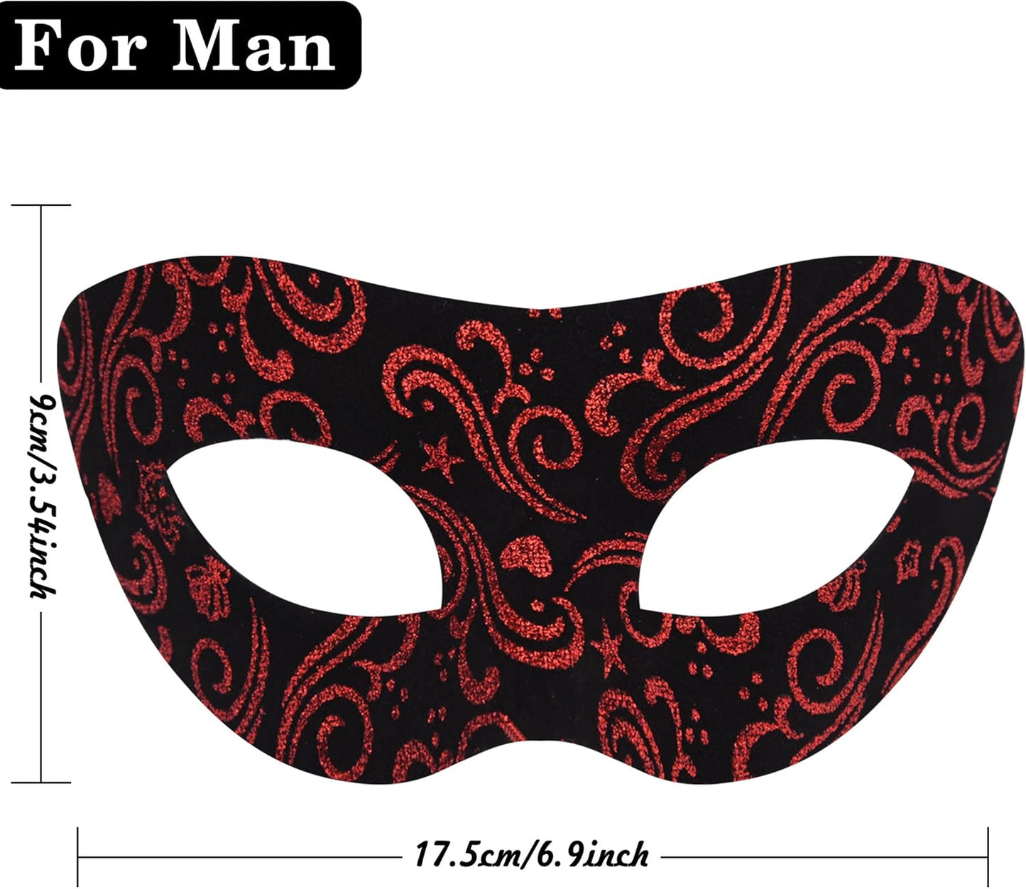 SIQUK Couple Masquerade Masks Metal Venetian Party Mask Halloween Costume Mask Mardi Gras Mask for Couples Women and Men