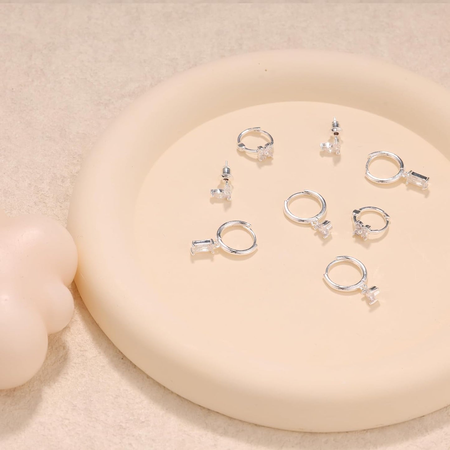 Gold Earrings for Women, 14k Gold Plated Dangle Huggie Earrings for Women Trendy Dainty Gold Hoop Earring Stacks Hypoallergenic Pearl Chain Drop Cartilage Earring Fashion Womens Jewelry