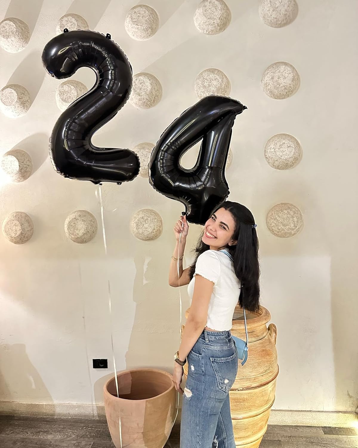 Black Number 80 Balloon 40 inch, 80 Number Balloons, 80th Black Birthday Decorations, 80 Year Old Women Men Party Supplies