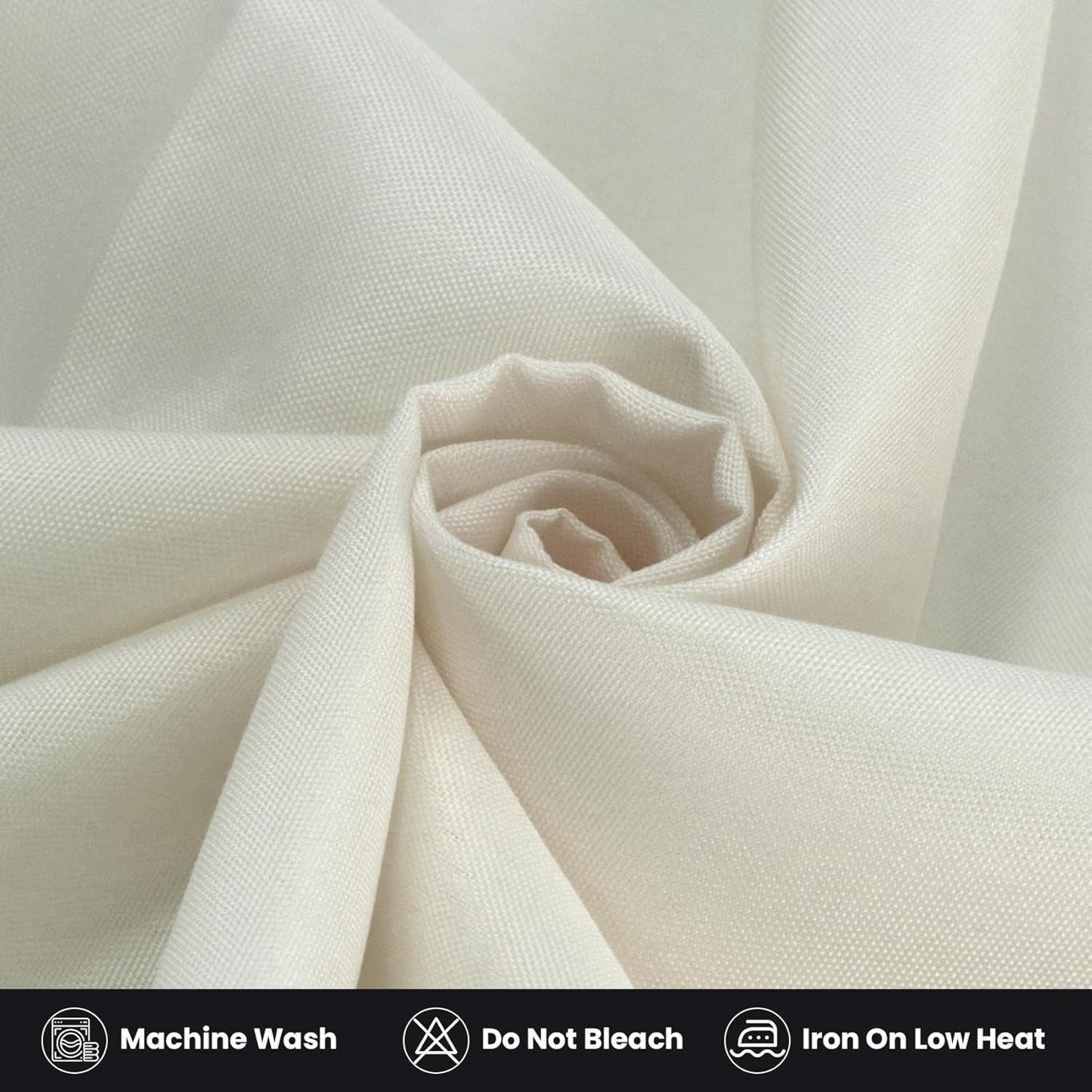 Ascoza 2 Pack Fitted Tablecloth for 4 Foot Rectangle Tables 48 x 24 Inch Ivory Table Covers Water Resistant Polyester Table Cloth for Wedding, Parties,Display, Trade Show (Ivory)