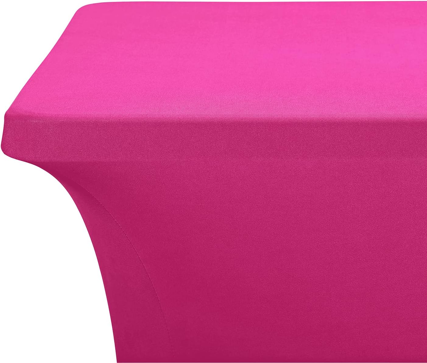 LZY Spandex Table Covers 6 Feet, Stretch/Fitted Table Covers for 6 Feet Folding Table, Rectangular Spandex Table Cloths for Wedding Party or Event (6FT-2PCS, Fuchsia)
