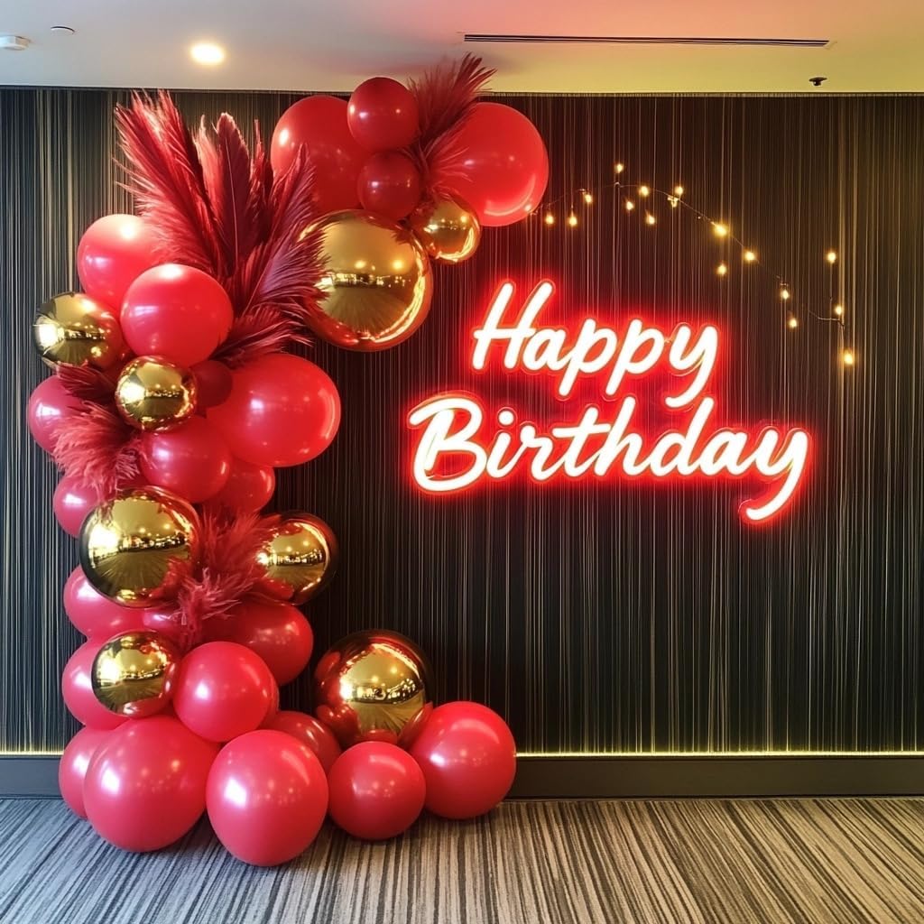 Red Balloon Arch Kit, 125 Pcs Red Balloons Different Sizes 18 Inch 12 Inch 10 Inch 5 Inch Balloons for Balloon Arch Garland Birthday Baby Shower Wedding Graduation Christmas Party Decoration