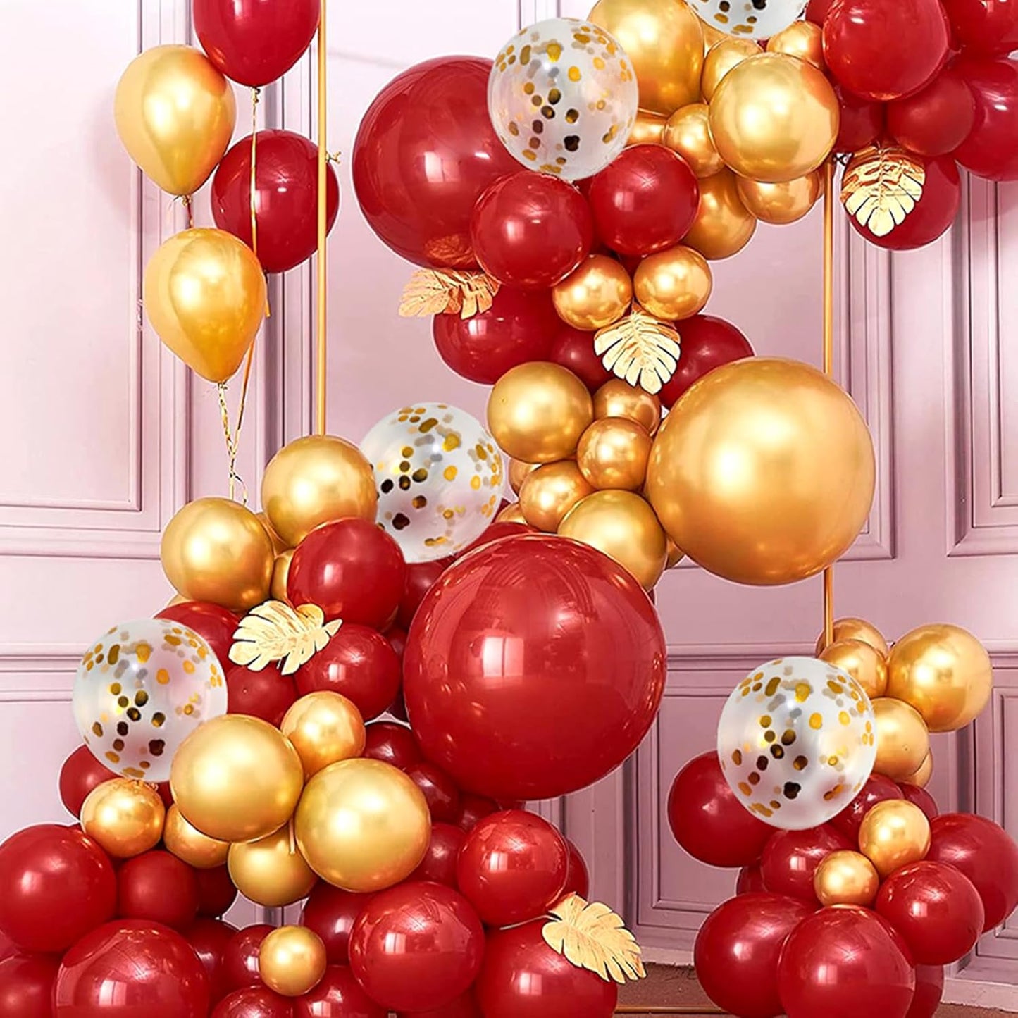 LovesTown 15PCS Party Balloons, 18inch Red Latex Balloons Balloon Garland Arch for Birthday Wedding Engagement Graduation Anniversary Party Decor