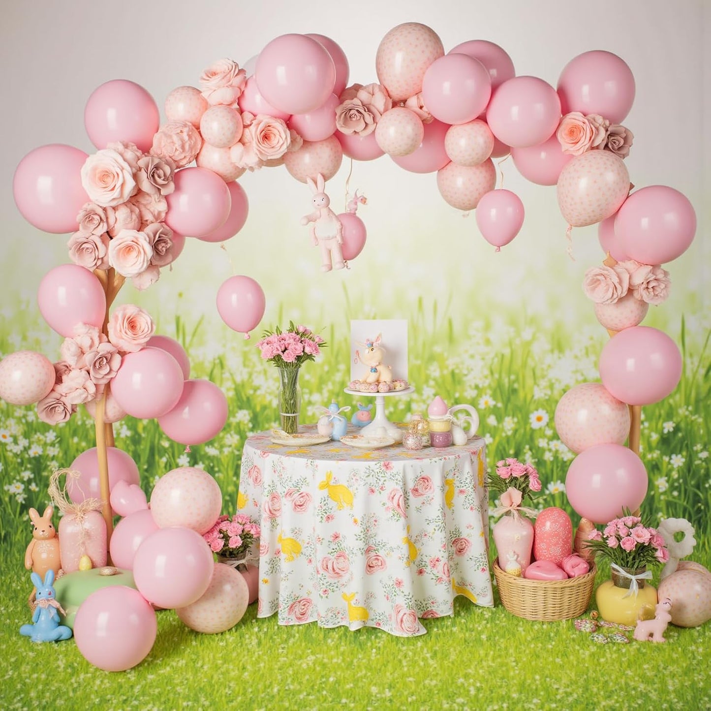 LovesTown 15PCS Pink Party Balloons, 18inch Latex Balloons Garland Arch Kit for Wedding Engagement Graduation Anniversary Party Decor