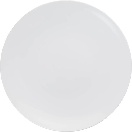 Trendables™ Premium 8 Inch. Trend White Disposable Plastic Plates, Food Grade Plastic Salad/Dessert Plates - 40 Pack