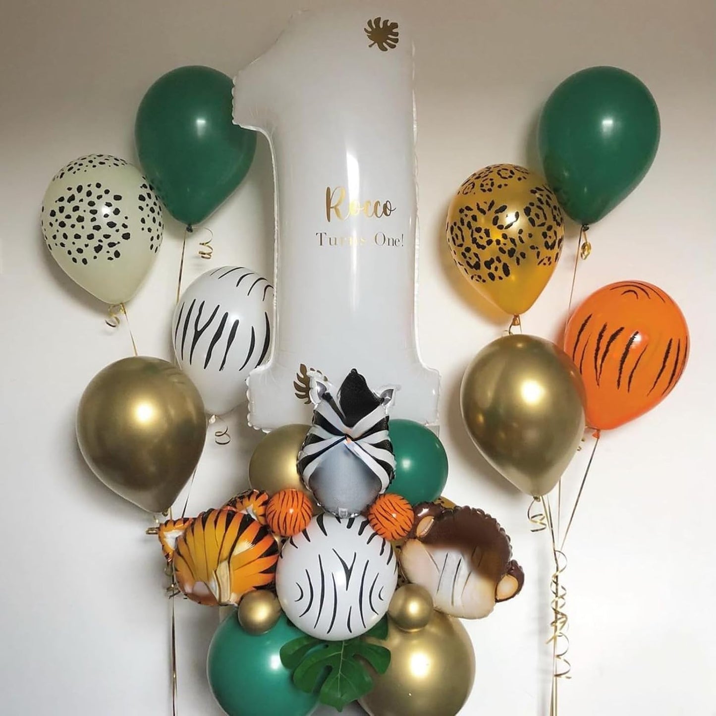 Safari Balloons, 12 Inch Jungle Party Decorations Animal Print Balloons Green Latex Balloon Leopard Zebra Tiger Printed Balloon for Jungle Safari Themed Party Dinosaur Forest Tropical Birthday Decor