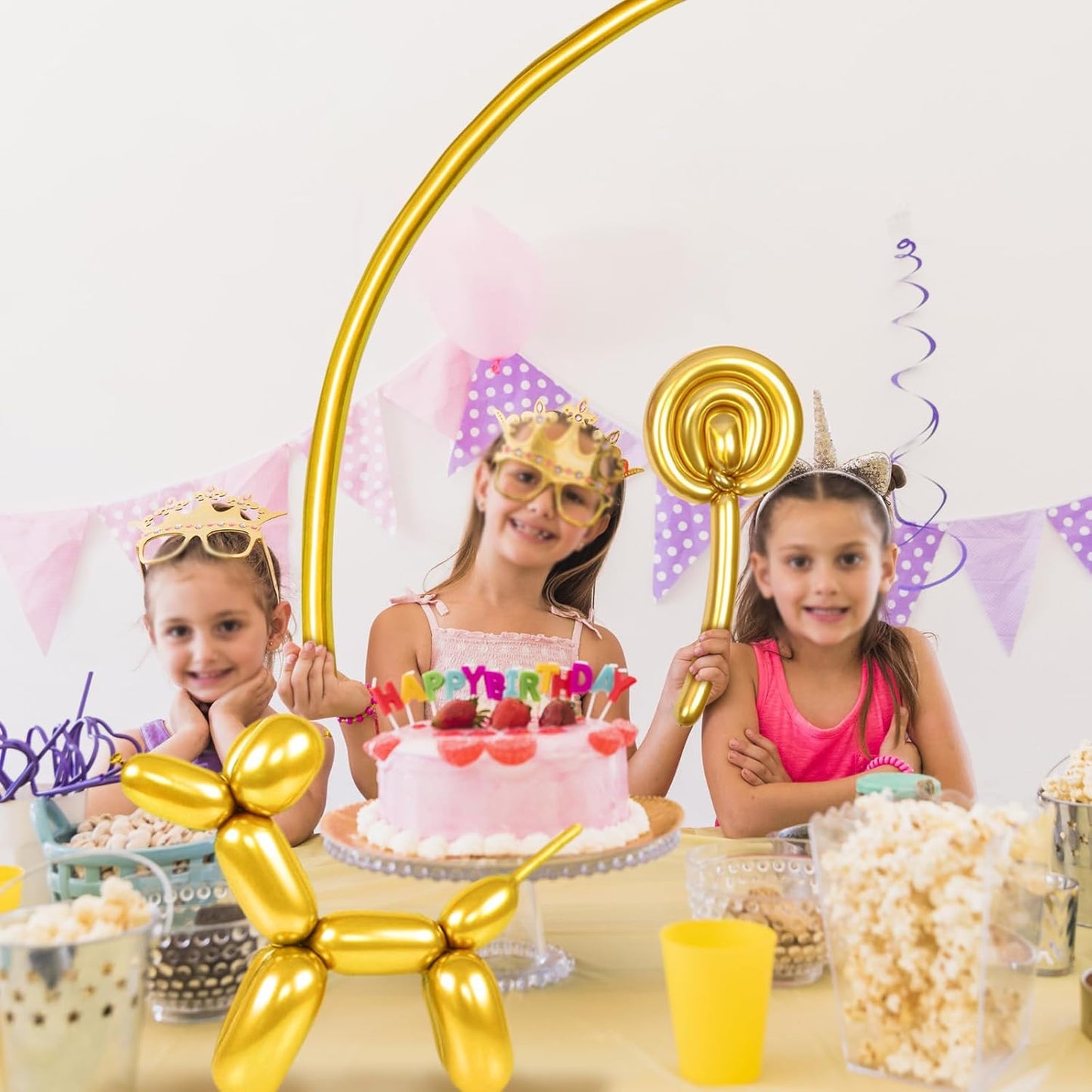 Metallic Gold Long Balloons Premium 260 Twisting Animals Magic Balloons for Birthday Kids Wedding Party Supply 100pcs