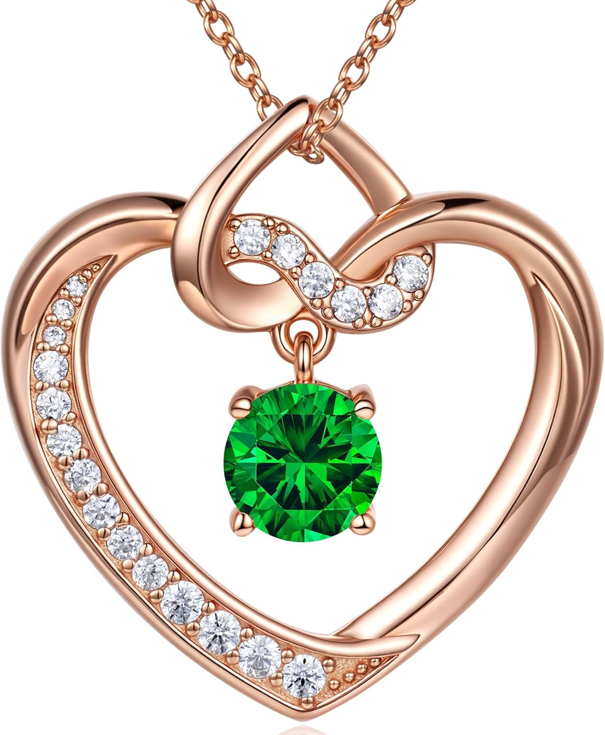 Heart Birthstone Necklaces Gifts for Women Wife, Jewelry for Women Wedding Anniversary Birthday Gifts for Wife Girlfriend Mom Christmas Valentines Gifts S925 Sterling Silver