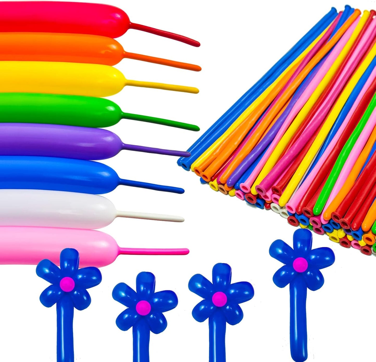 Blue 260 long Balloons 100 Pack Dark Blue Modeling Long Magic Balloons Thickening Latex Twisting DIY Animal Balloon for Birthday Wedding Christmas Festival Party Decoration (Dark Blue Long Balloons)