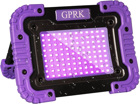Rechargeable Black Light - Battery-Powered UV Blacklight, Portable,Cordless 395nm Ultraviolet Flood Light for Glow Parties, Night Fishing, UV Paints, Halloween