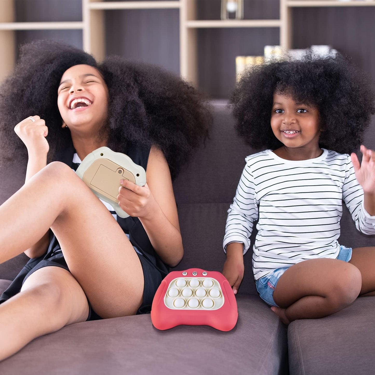 Pop The Target! Handheld Speed Push Game Machine: A Fun Multiplayer Game for Family. Sensory Fidget Toy Christmas Toys Gifts for 6 7 8 9 10 11 12 Years Old Kids Road Trip Car Games Kids Pink