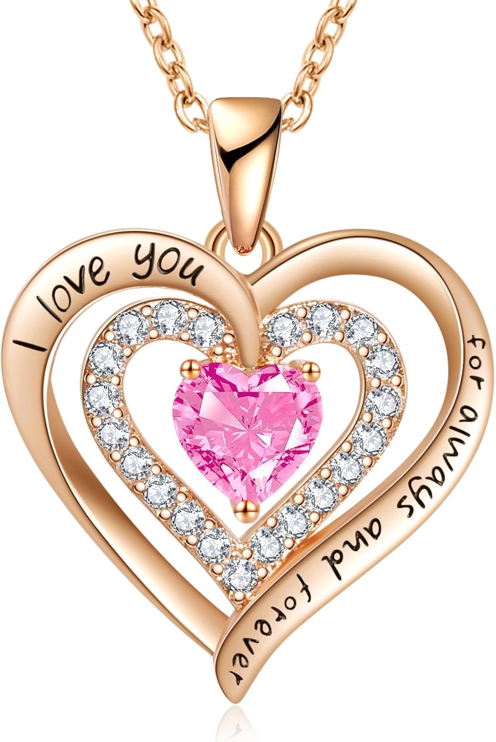 REDBEE Necklaces for Women Birthstone Heart Necklace Jewelry for Wife Girlfriend Woman Necklace