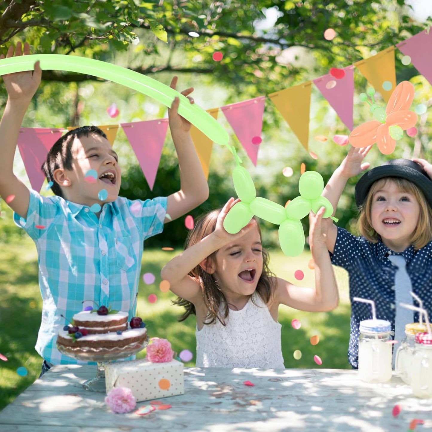 260 Long Balloons 100 Pack Pastel Green Twisting Animal Balloons Thickening Latex Modeling Long Magic Balloons for Animal Model Weddings Birthdays Festival Party Decorations