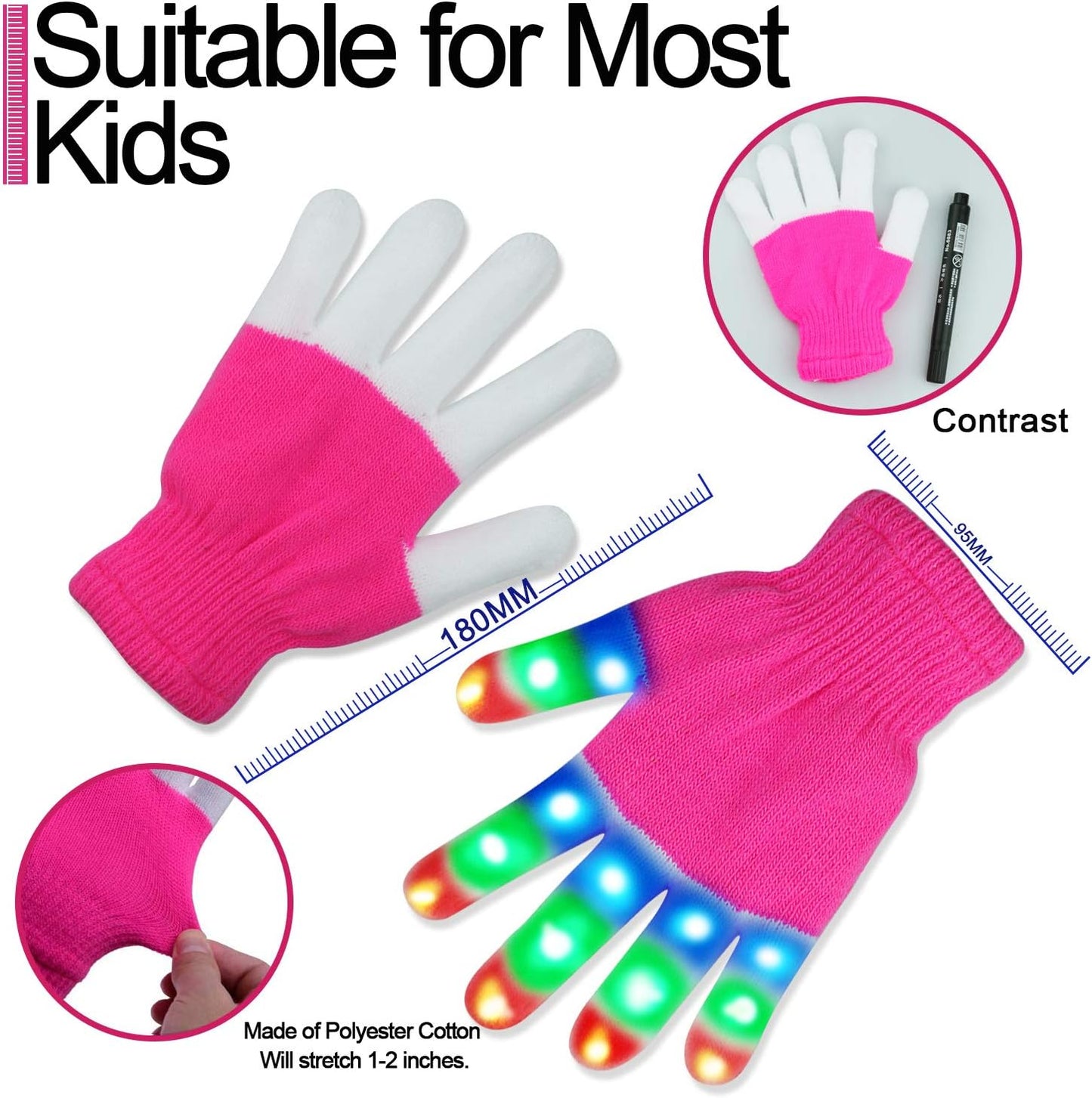Children LED Finger Light Gloves Cool Fun Toys for Kids - Gifts for Kids