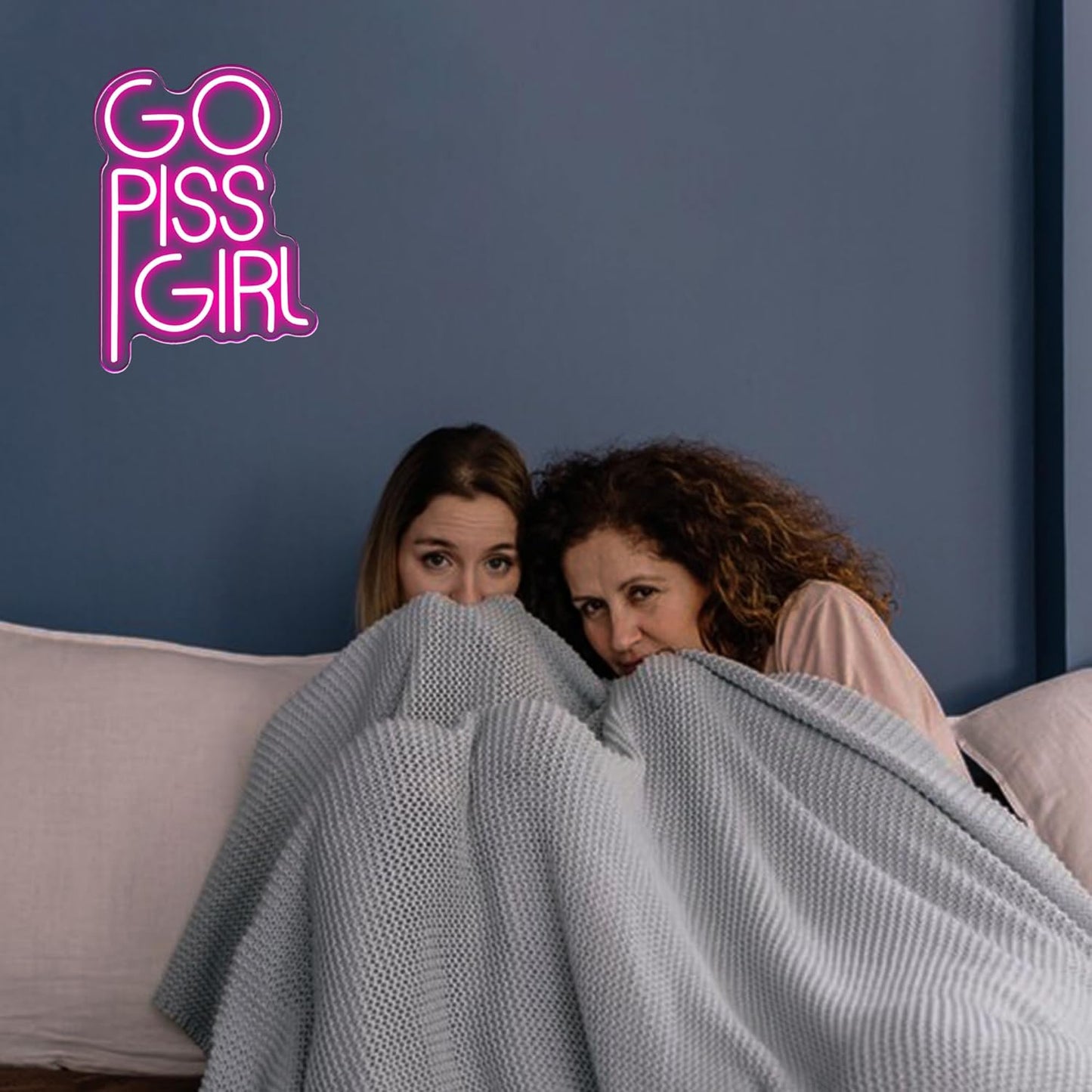 GO PISS GIRL Neon Sign Funny Dimmable LED Light Up Sign Pink Aesthetic Pop Culture Wall Decor for Dorm Room, College Apartment, Bathroom, Party, Birthday Gift, USB Powered(14.5 * 10.6in)