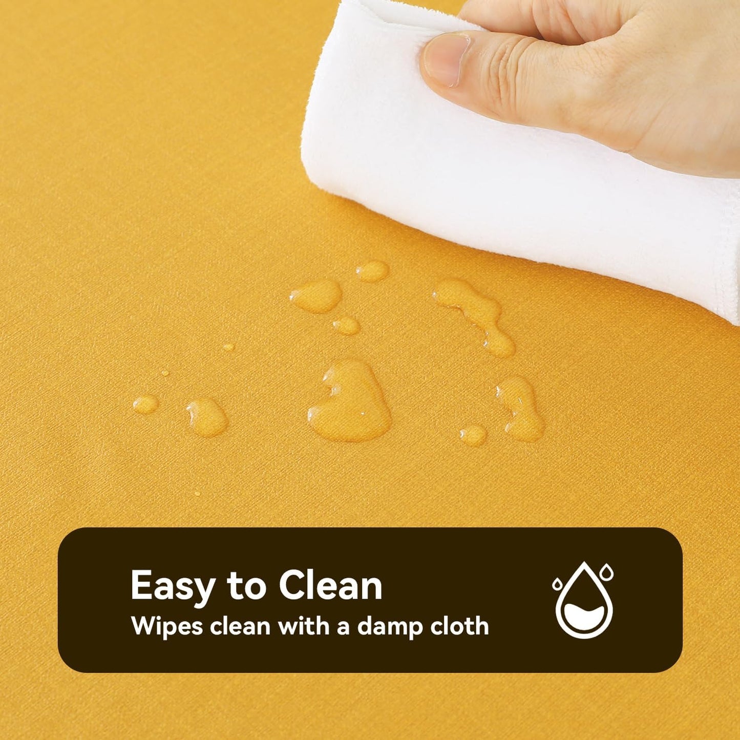 Romanstile Halloween 100% Waterproof PVC Tablecloth, Rectangle Oil Spill Proof Stain Resistant Vinyl Table Cloth, Wipe Clean Plastic Table Covers for Kitchen/Dining/Parties - 54 x 120 Inch, Yellow