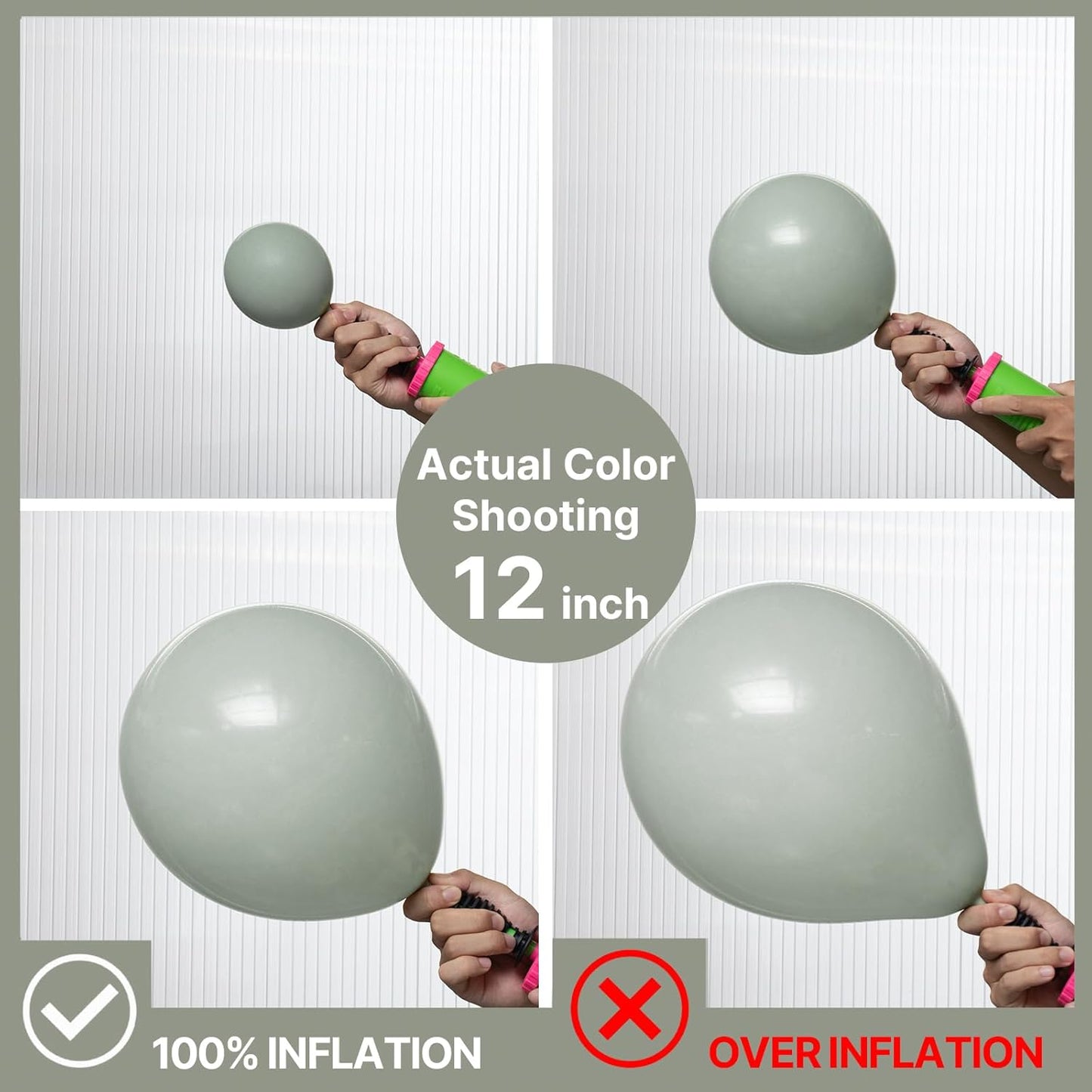 PartyWoo Dusty Green Balloons 50 pcs 12 Inch Matte Sage Boho Green Eucalyptus Balloons for Wedding Baby Shower Gender Reveal Birthday Graduation Jungle Safari Party Decorations Green-F59