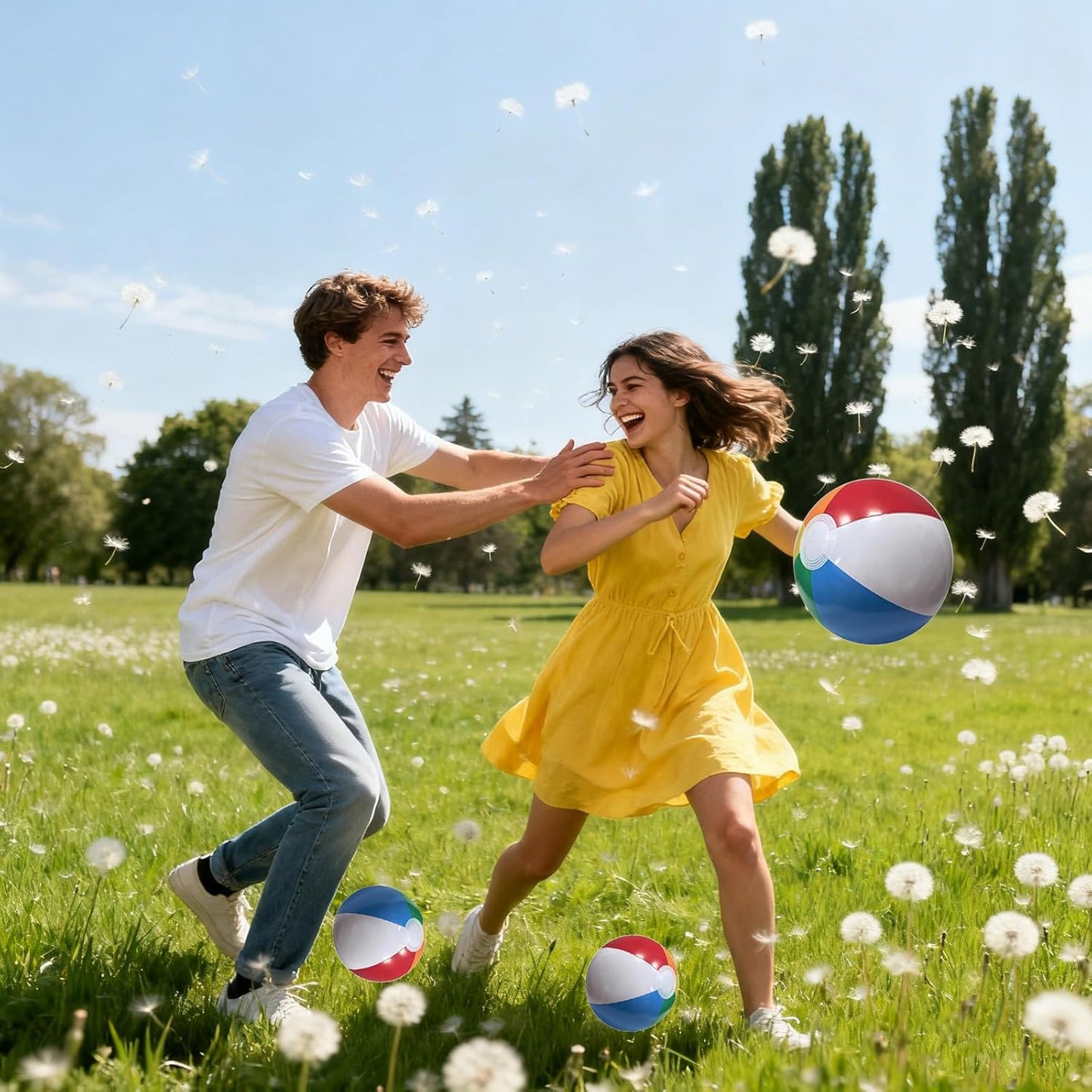 Granny Pants Yard Game, Freaky Party Games Pants with 8 Bouncy Balls and A Pump, Oversized Granny Pants Outdoor Game for Adults, Outdoor Recreational Tossing Games for Team Family Reunion Party（Blue）