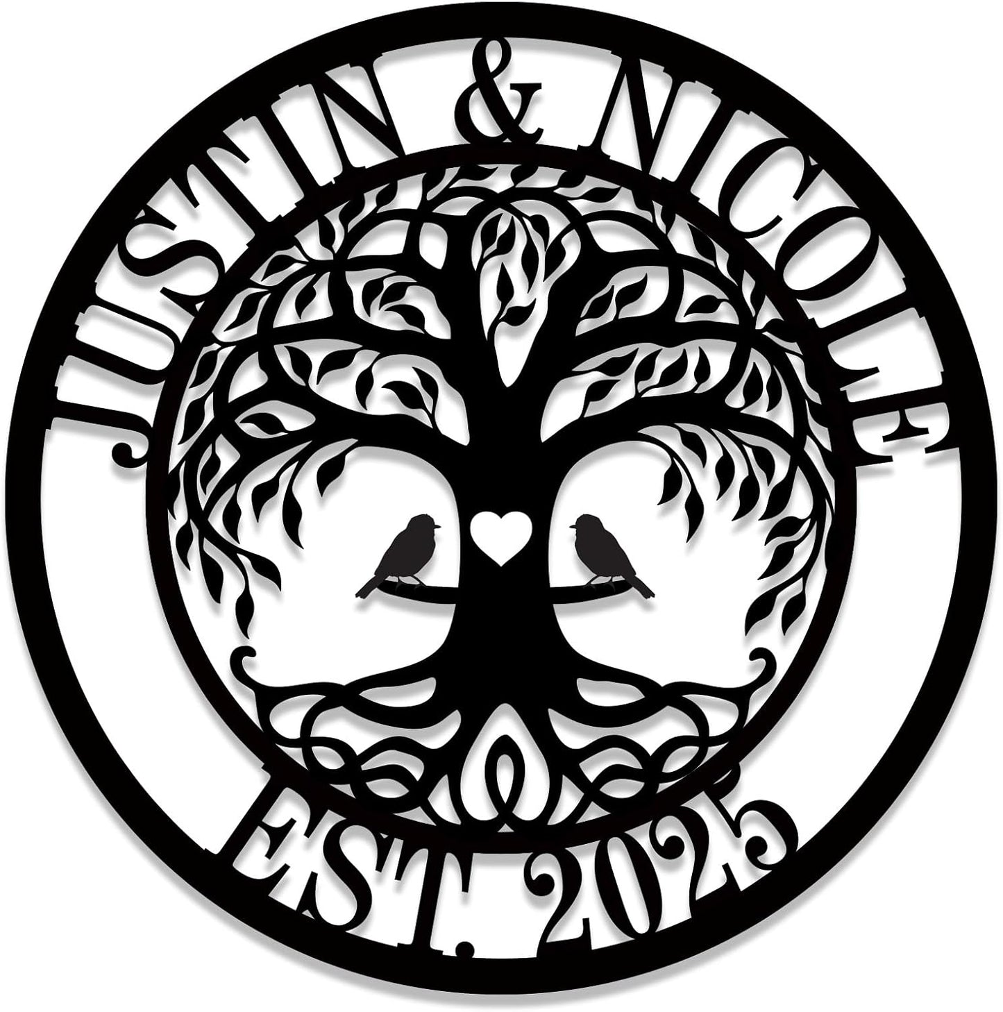 Wedding Gifts for Couples 2025 Last Name Signs for Home Personalized Metal Signs Monogram Wall Decor Anniversary Wedding Gift