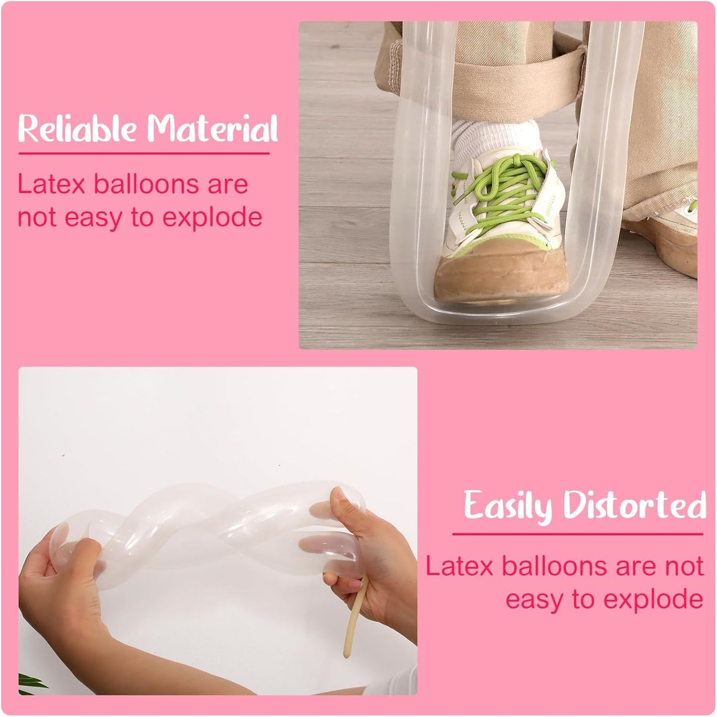 100 Pcs 260 Clear Long Balloons for Modeling, Twisting Balloons for Animals, Birthday, Wedding Parties - Premium Quality Latex