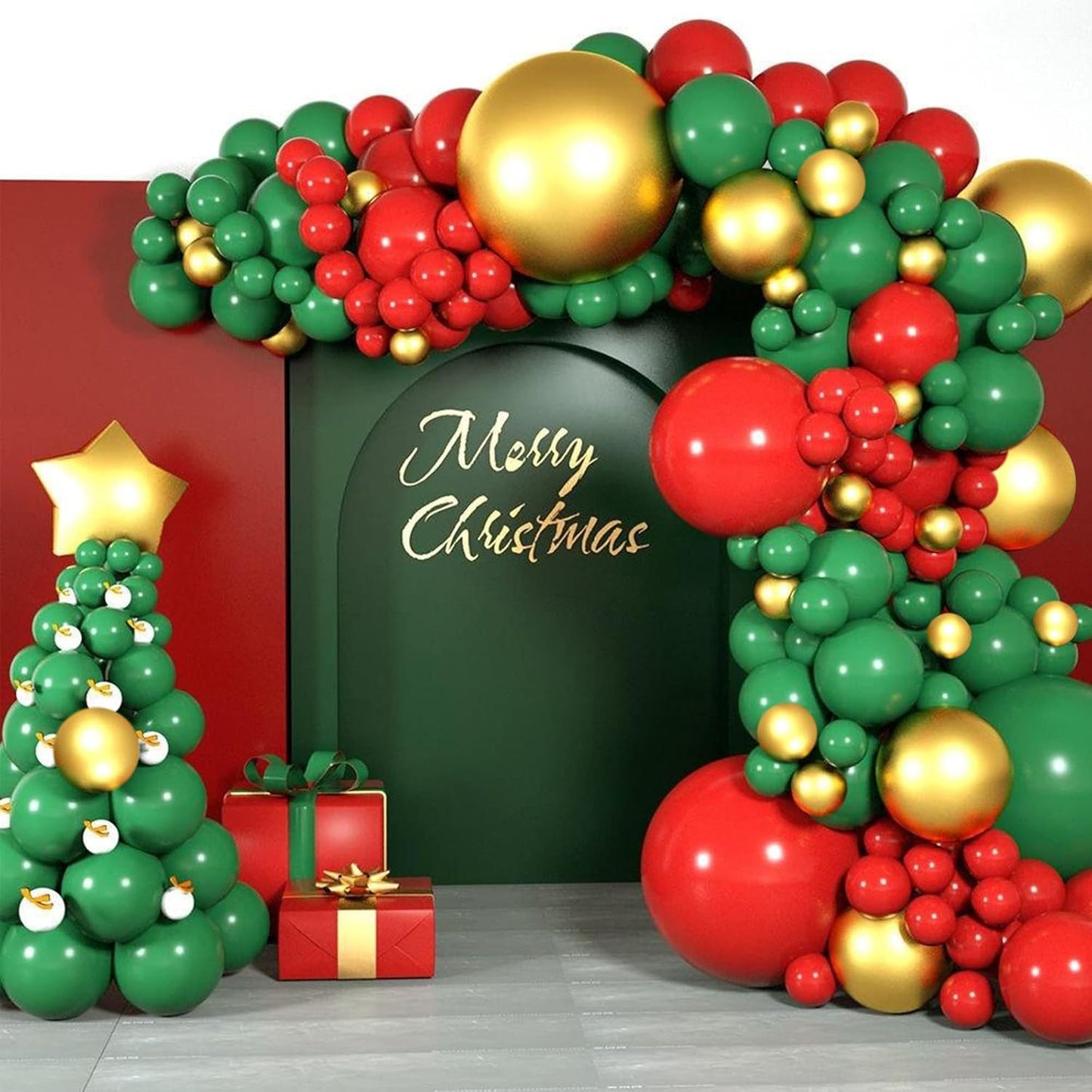 CANREVEL Red Balloons - 100pcs 5/10/12/18 Inch Latex Balloons Garland Arch Kit for Christmas Birthday Party Wedding Valentines Day Baby Shower Party Decoration