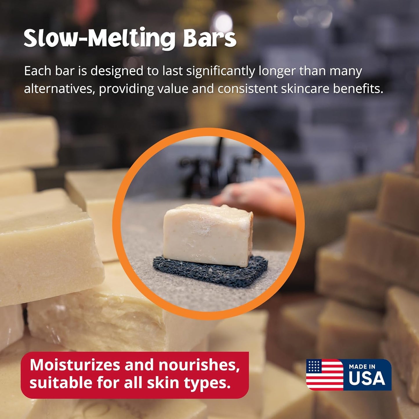 Goat Milk Stuff Goat Milk Soap - LAVENDER PEPPERMINT SOAP | All-Natural Soap, Moisturizing Bar For Hands and Body, For All Skin Types - Handmade (Box of 2)