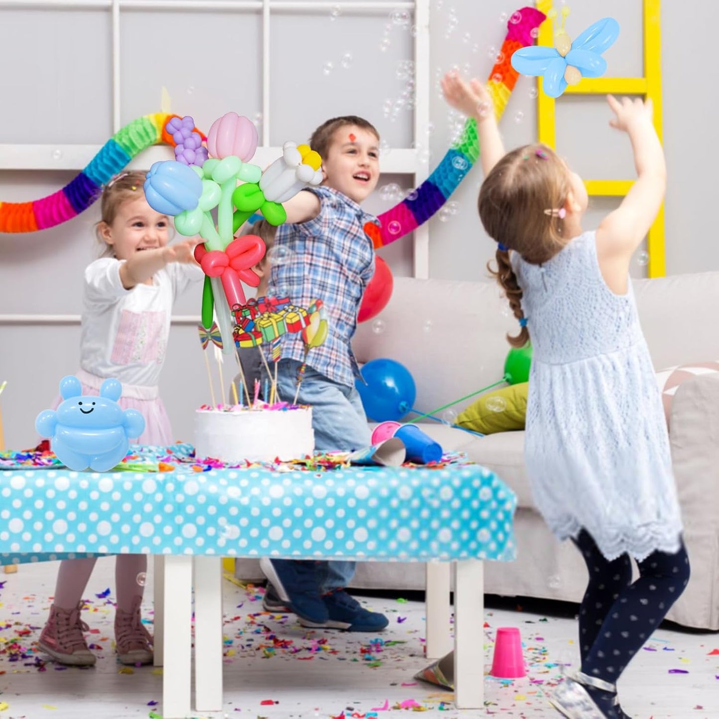 100 pcs 260 Long Balloons (Pastel Blue Balloons)