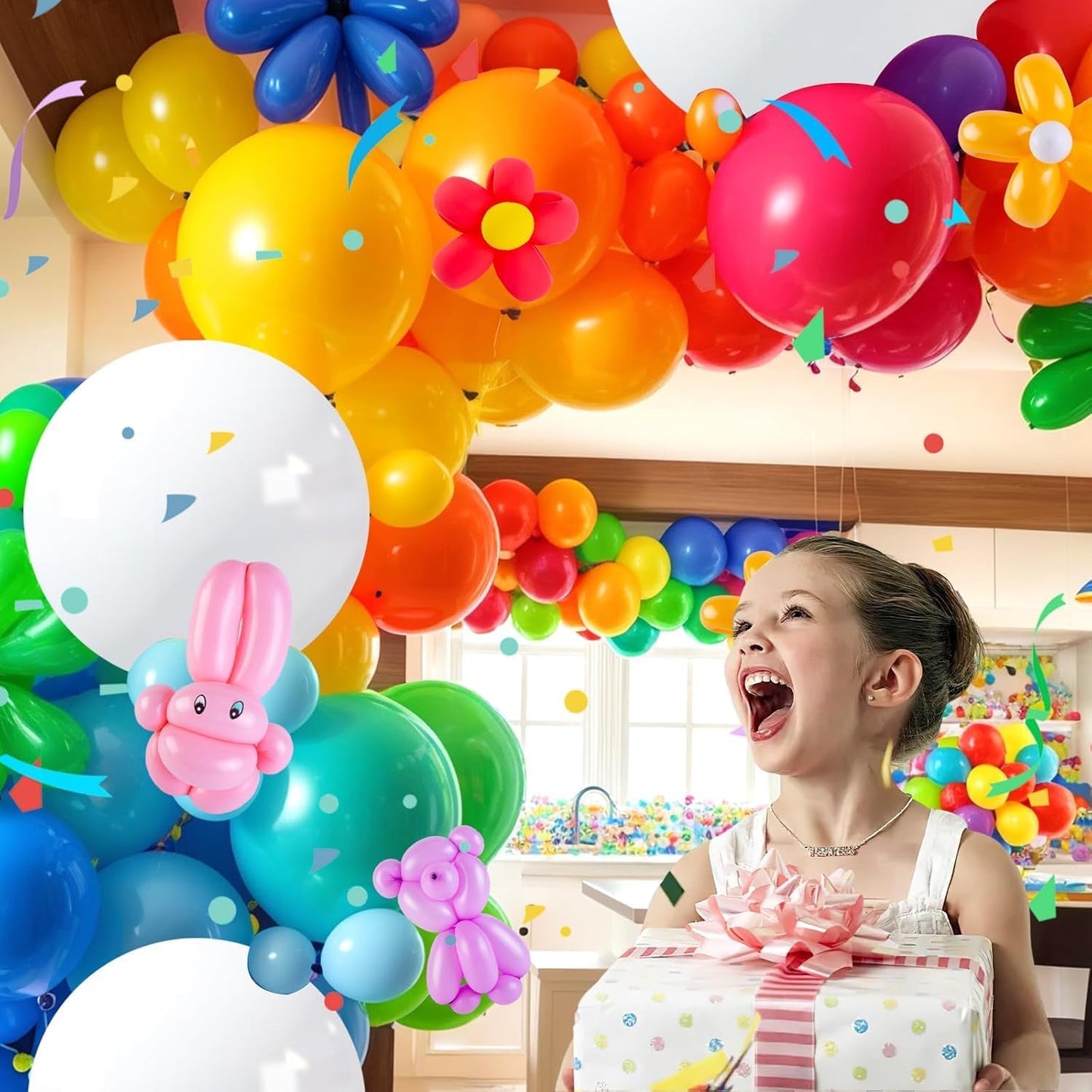 LovesTown 15PCS Party Balloons, 18inch White Latex Balloons Balloon Garland Arch for Birthday Wedding Engagement Graduation Anniversary Party Decor