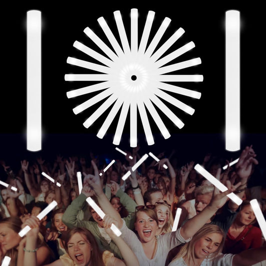 Glow Foam Wand, 36 Pcs White Giant LED Light Up Sticks 3 Modes Flashing Glowing Baton Wands Party Supplies for Wedding, Raves,Concert,Birthday,Christmas, Halloween,Sporting Events