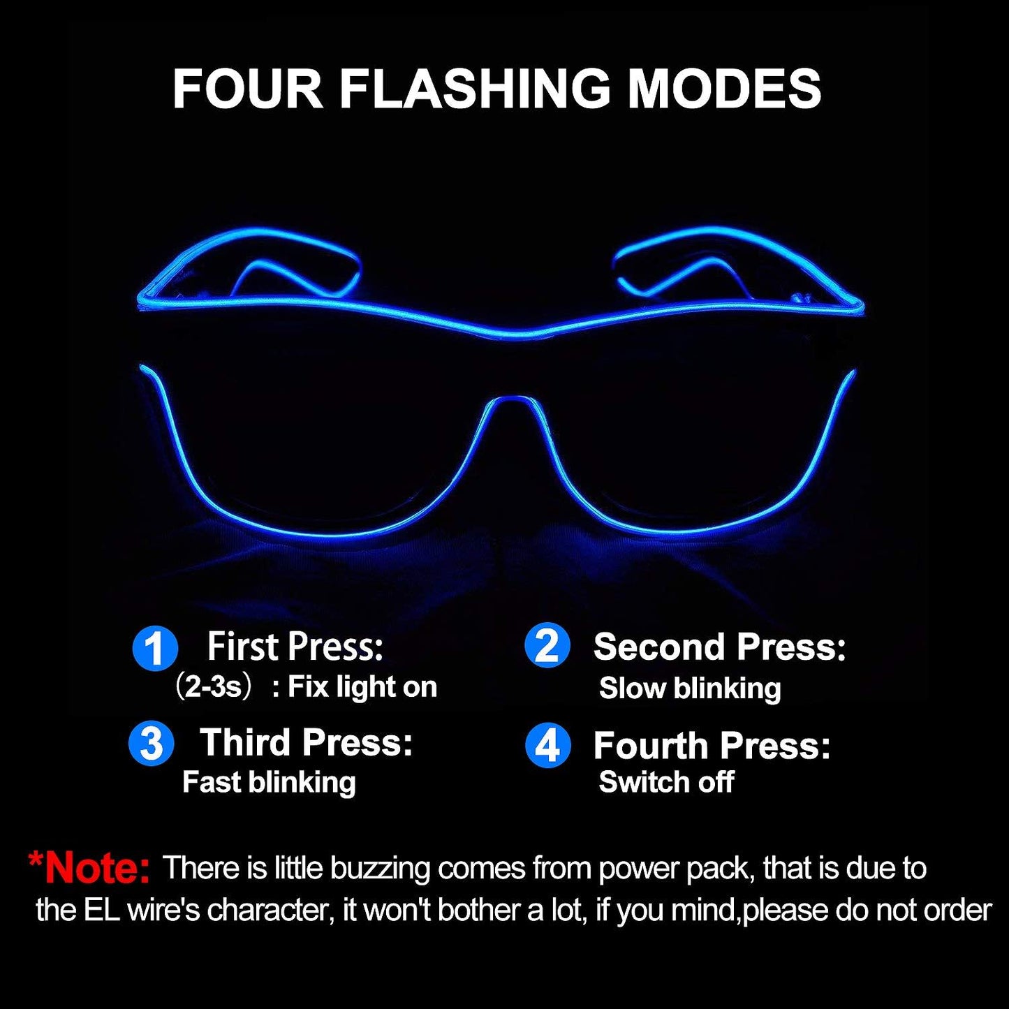 YouRfocus Wireless LED Light Up Glasses Glow in the Dark Neon Rave Glasses for Rave Party, EDM, Halloween, Christmas (Pink)