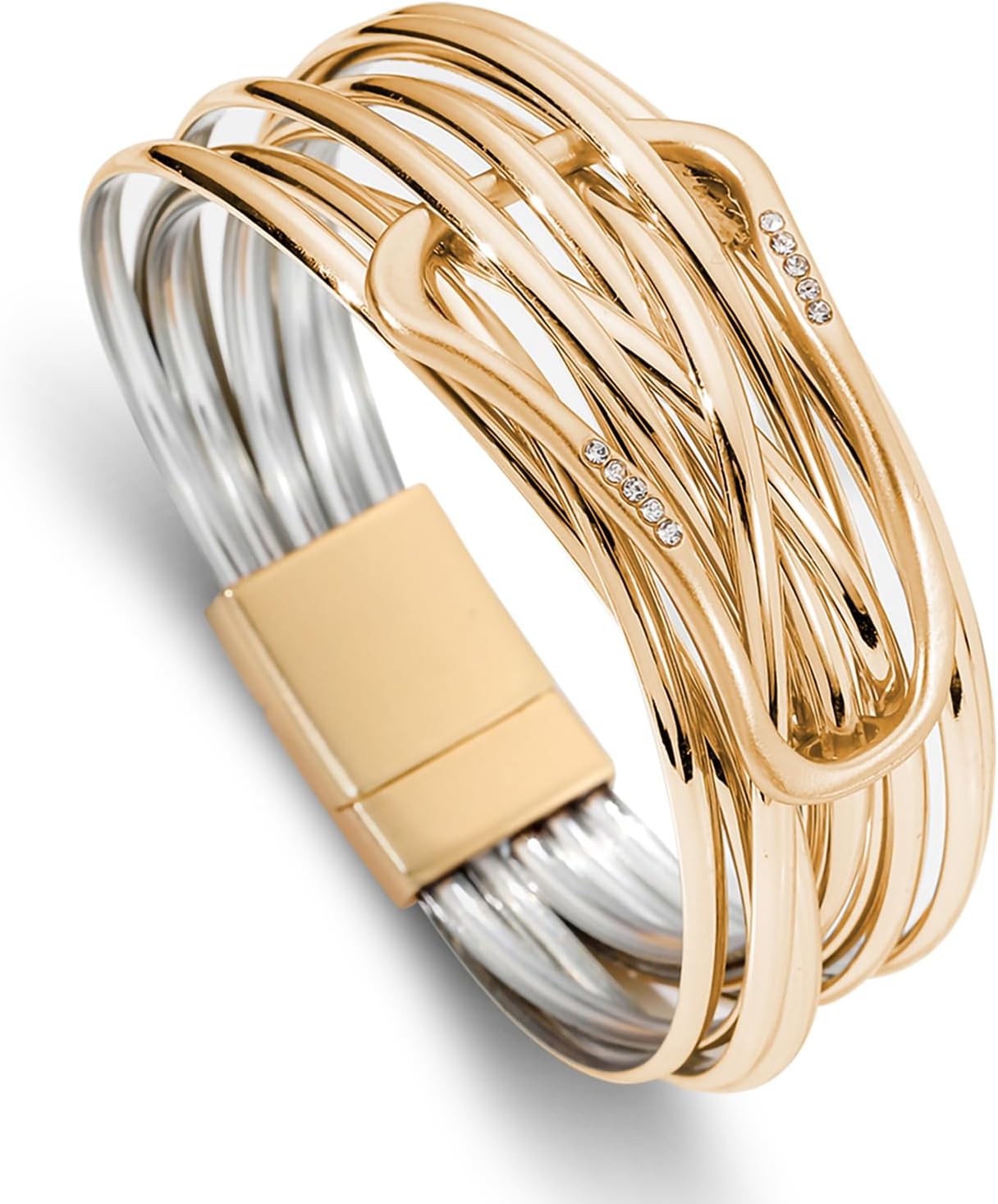 Fesciory Leopard Bracelet for Women, Boho Leather Wrap Multi-Layer Pearl Crystal Bracelet Bangle Jewelry