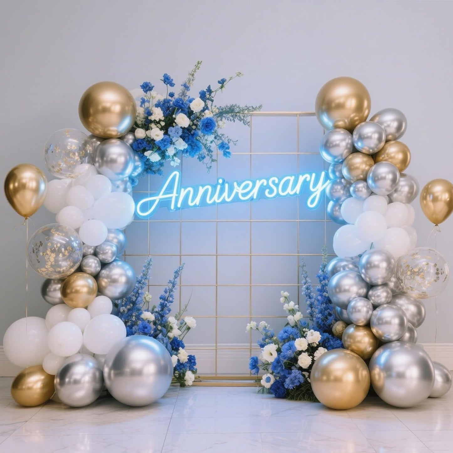 Silver Balloon,145pcs Latex Metallic Silver Balloons Arch Kit Different Sizes 18 12 10 5 Inch,Silver Chrome Balloon Garland Arch for Wedding Disco Birthday Graduation Holiday Party Decoration