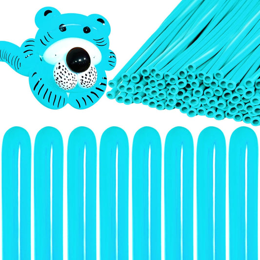 KAWKALSH 260 Teal Blue Long Balloons for Balloon Garland Thickening Skinny Latex Twisting Animals Modeling Christmas Birthday Wedding Party Festival Decorations 100pcs