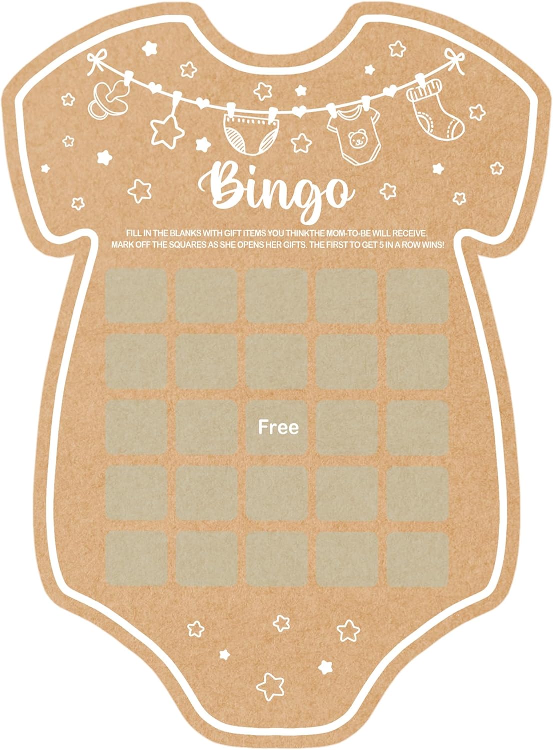 Baby Shower Games, Bingo Cards, Set of 30, Baby Shower Decorations, Ice Breaker Game, Ages 18+