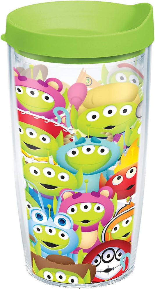 Tervis Disney Pixar Toy Story Alien Made in USA Double Walled Insulated Tumbler Travel Cup Keeps Drinks Cold & Hot, 16oz, Classic
