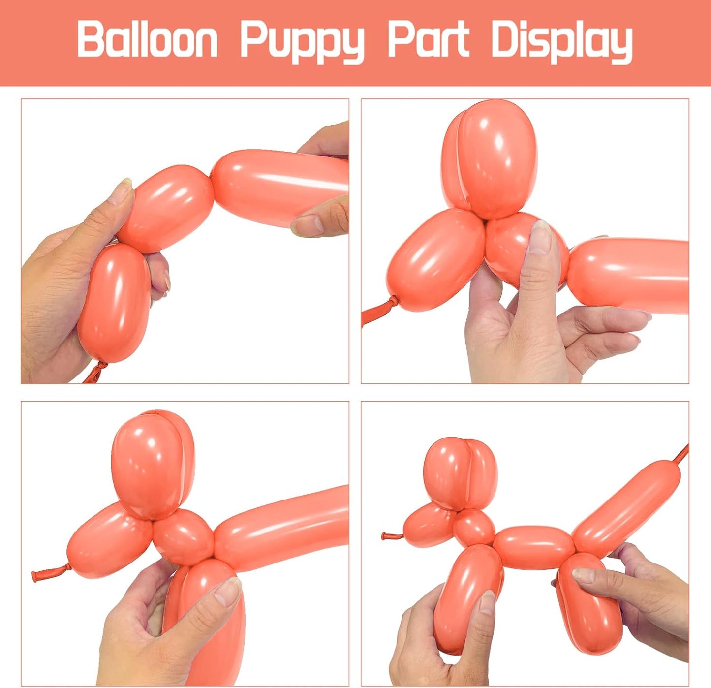 100Pcs Retro Bean Paste 260 balloons, Thickening Latex Bean Paste 260q Balloons for Animal Model, Long Twisting Balloons for Halloween Xmas Presents, Animal Shape Weddings, Birthdays Clowns.