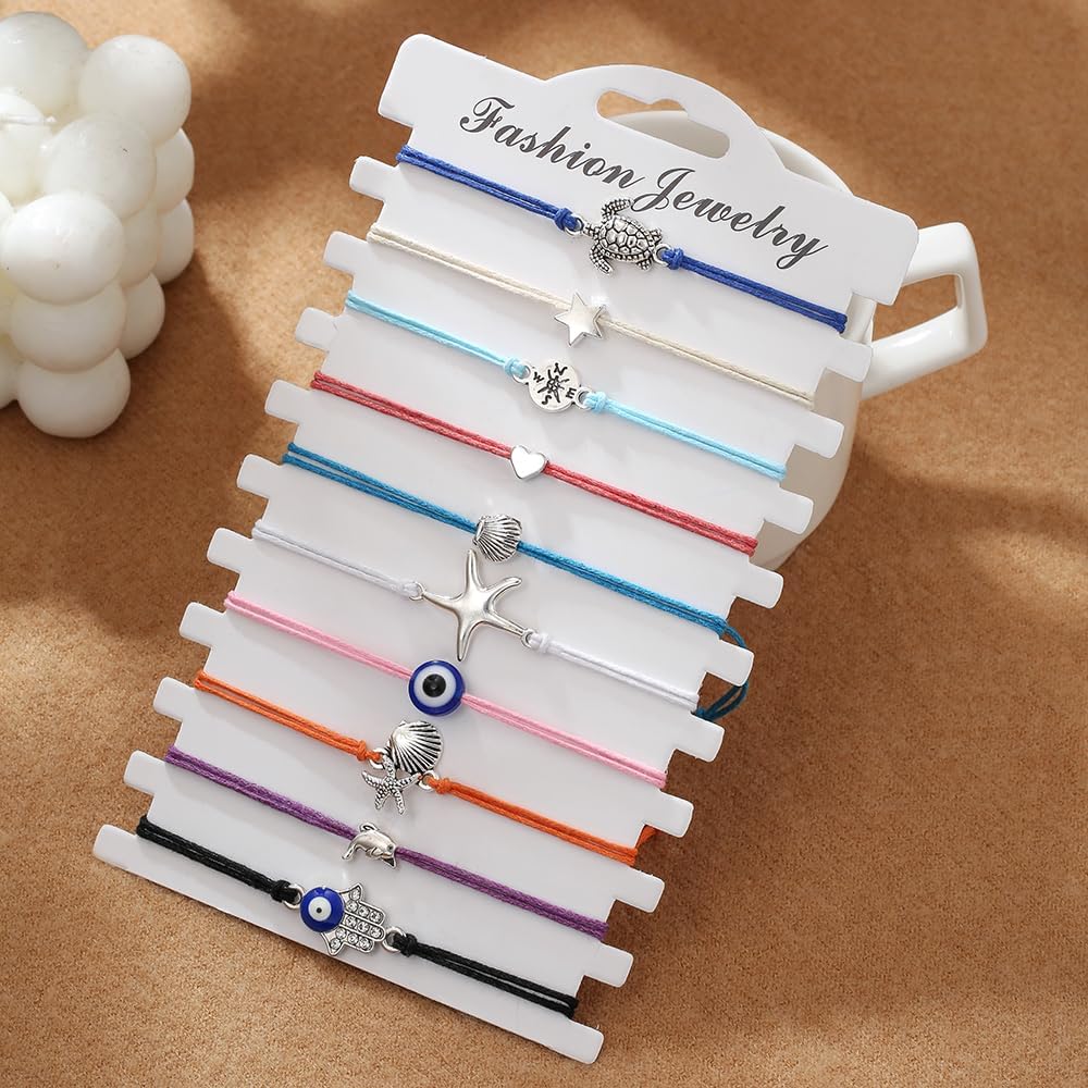 Friendship Bracelets Boho Stackable Bracelets for Women Surfer Heishi Clay Bead Bracelets Stretch Preppy Bracelets Colorful Boho Bracelets for Women
