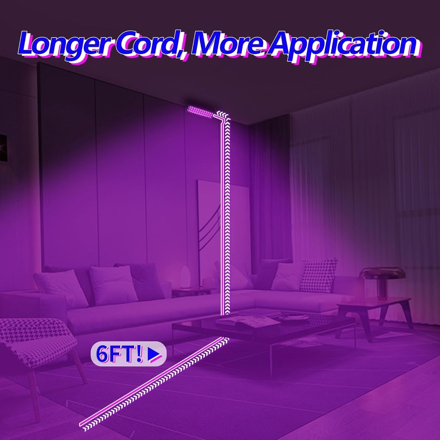 2 Pack 100W LED Black Lights Bar, Black Light for Glow Party, 385-400nm Blacklight Flood Light for Blacklight Party, Bedroom, Halloween, Fluorescent Poster, Body Paint