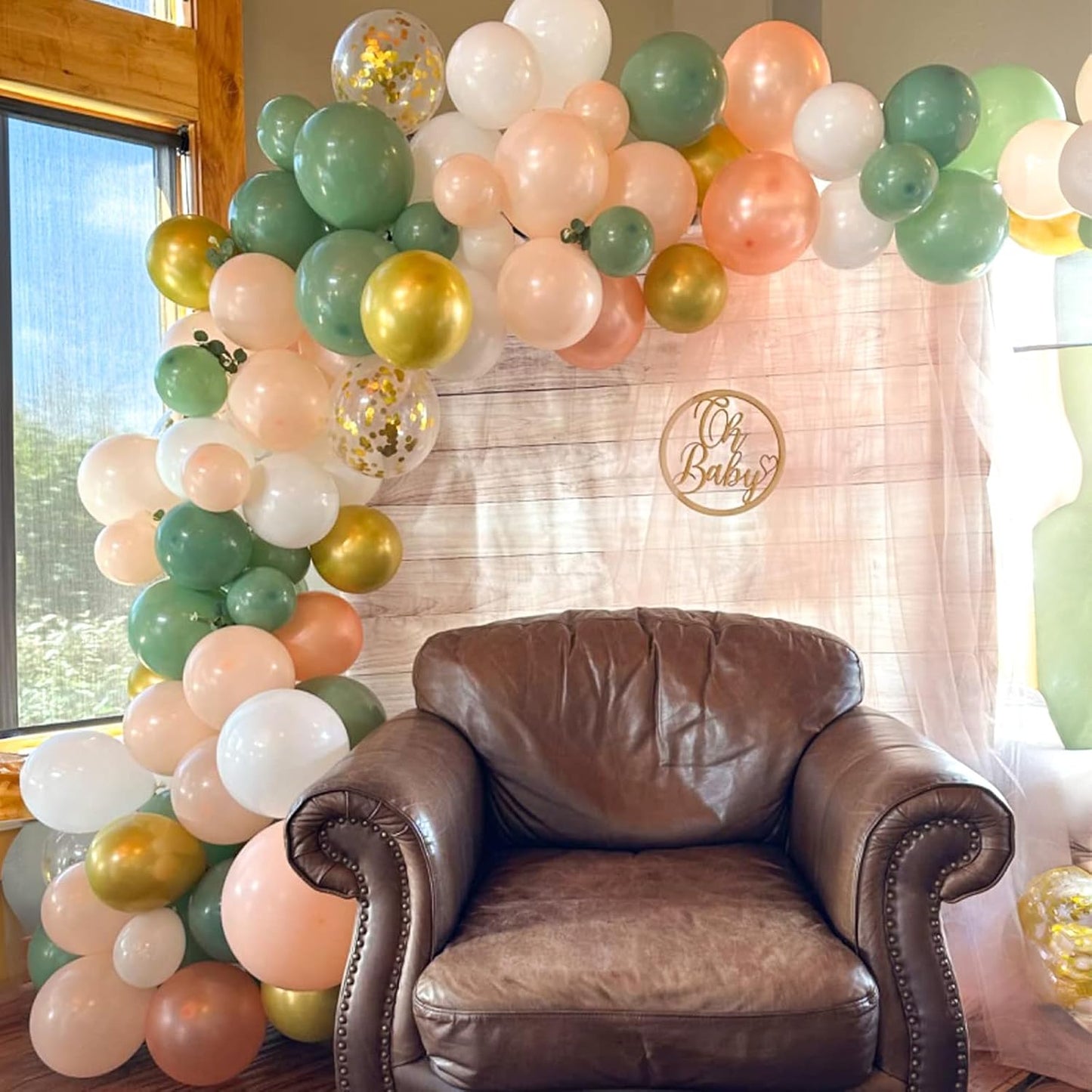 Sage Green Pink Balloon, 60 Packs 12 Inch Sage Green and Dusty Pink Metallic Gold Balloons, Olive Green Gold Balloons for Girls Birthdays Jungle Safari Baby Shower Woodland Party Decoration