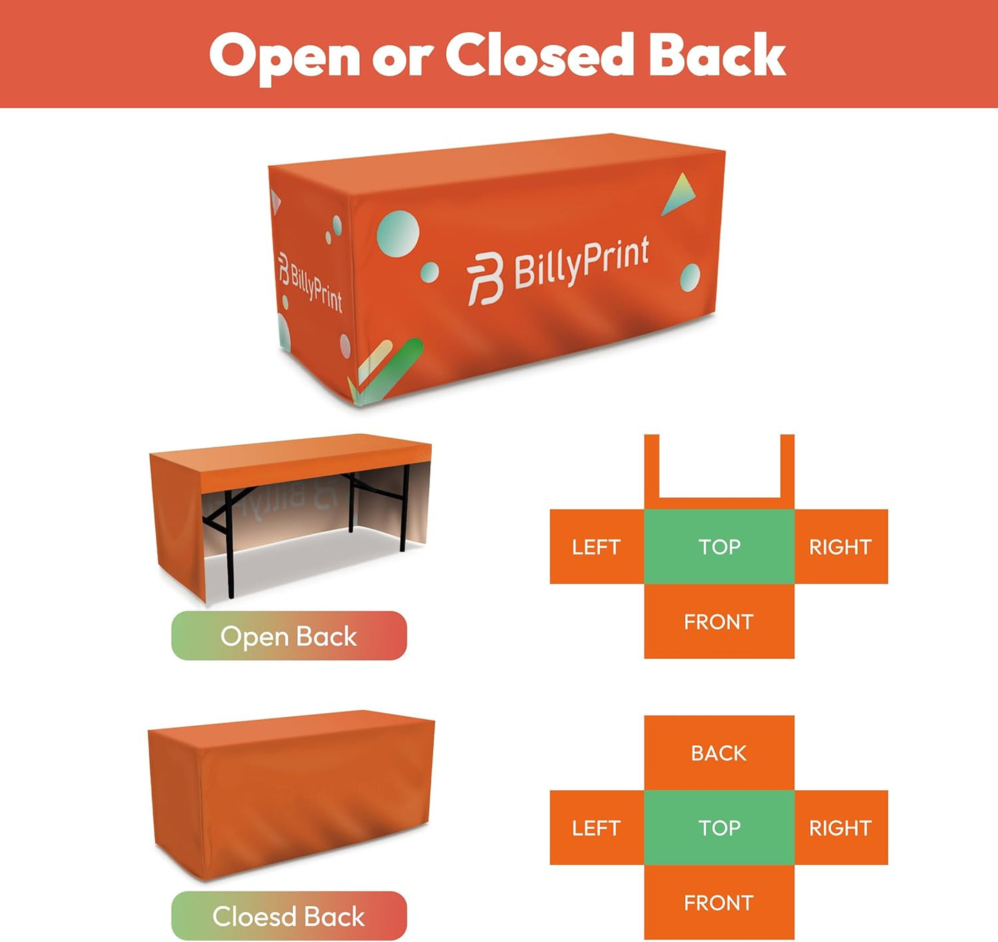 Custom Table Cloth with Business Logo 4FT 5FT 6FT 8FT Custom Table Runner for Tradeshow Events Birthday Wedding Anniversary Personalized Fitted Table Cover (Rectangle 4FT)