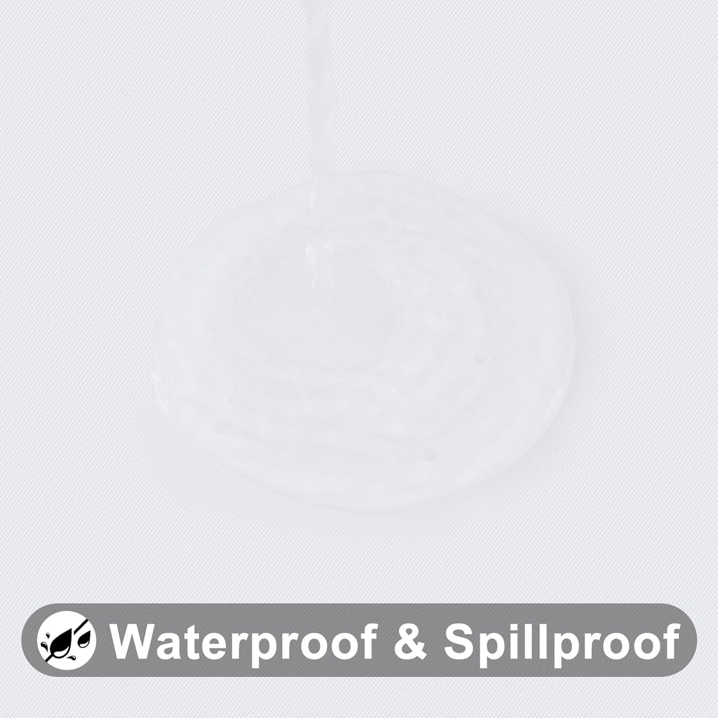 Smiry Rectangle Tablecloth, Elastic Fitted Flannel Backed Vinyl Tablecloths for 5ft Folding Tables, Waterproof Wipeable Table Covers for Indoor, Outdoor, Picnic and Camping (White, 36"x60")