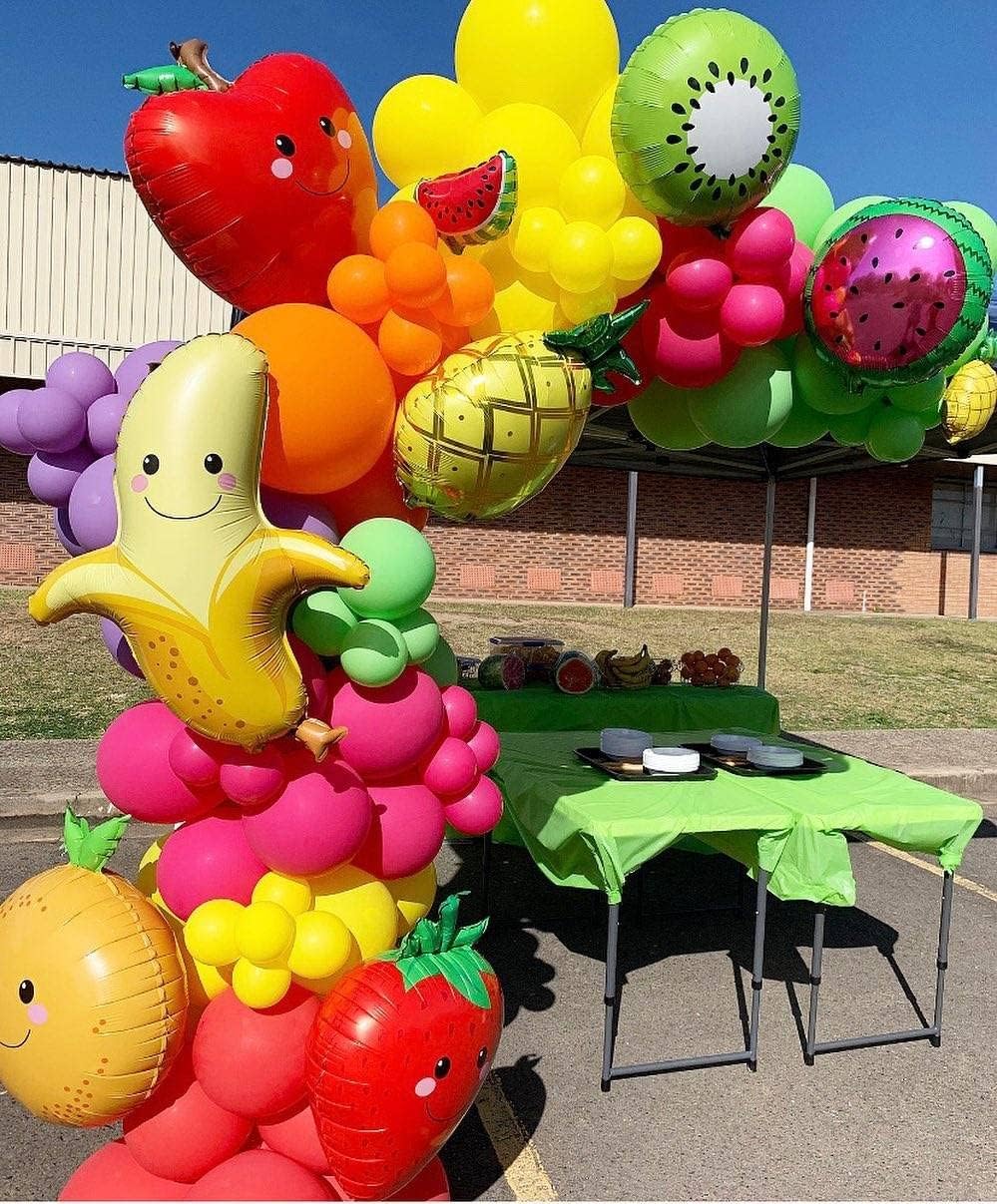 10 Pack Gaint Apples Balloons 18 Inch Cute Apples Balloons for Fruit Back to Shool Theme Birthday Party Decorations Supplies