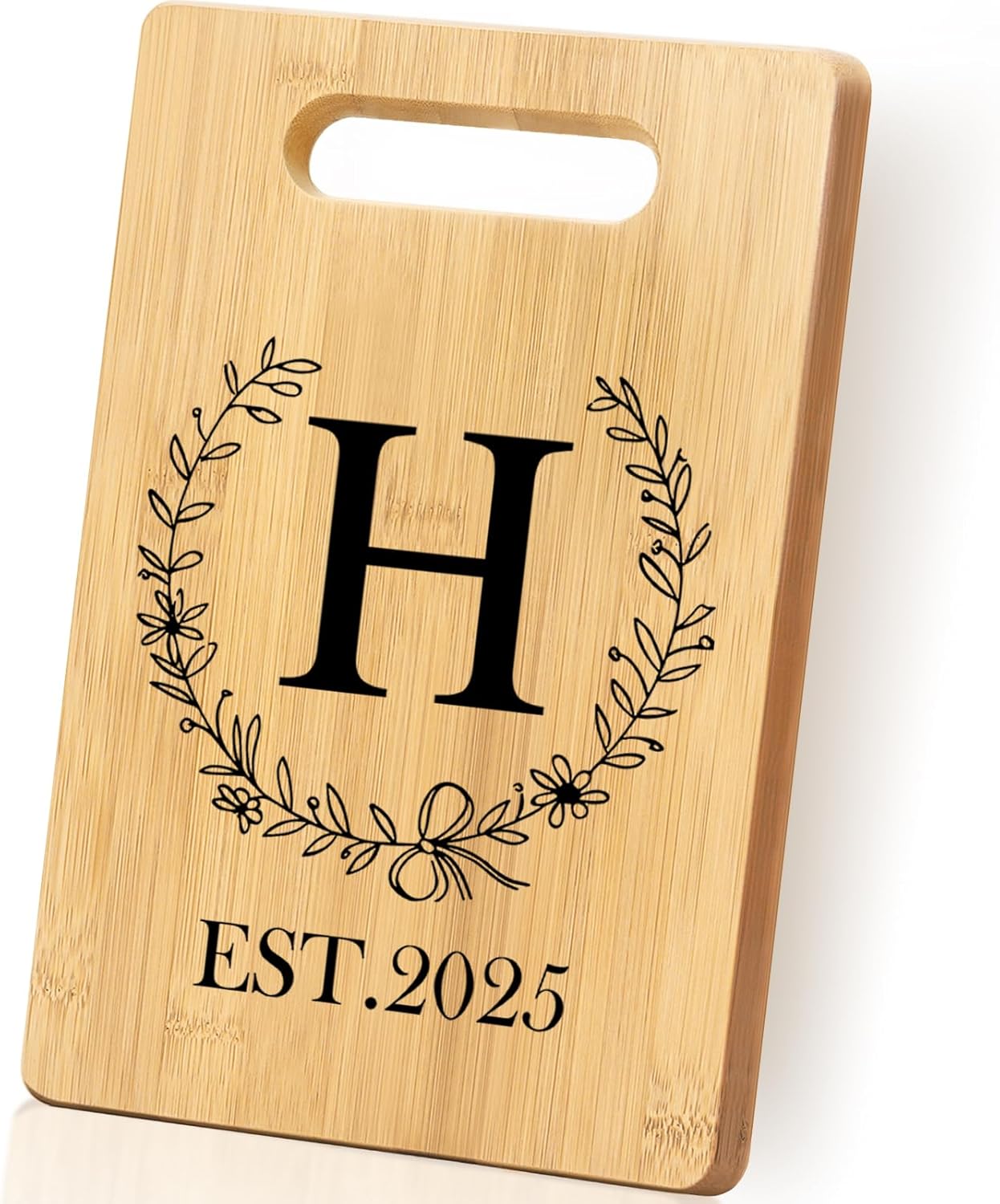 Personalized Cutting Board, Monogrammed Wedding Gift for Couple Newlywed 2025, Initial Birthday Gifts for Women, Gift for Bridal Shower Wedding Shower Engagement Anniversary Housewarming(Letter-H)
