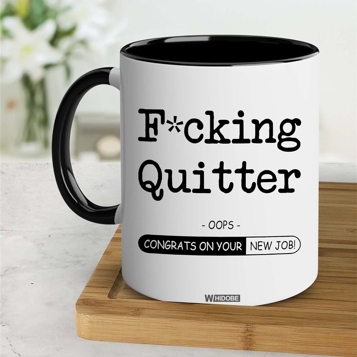 WHIDOBE Coworker Leaving Mug, 11 Ounces, New Job Gift, Goodbye & Good Luck Cup for Boss and Coworkers